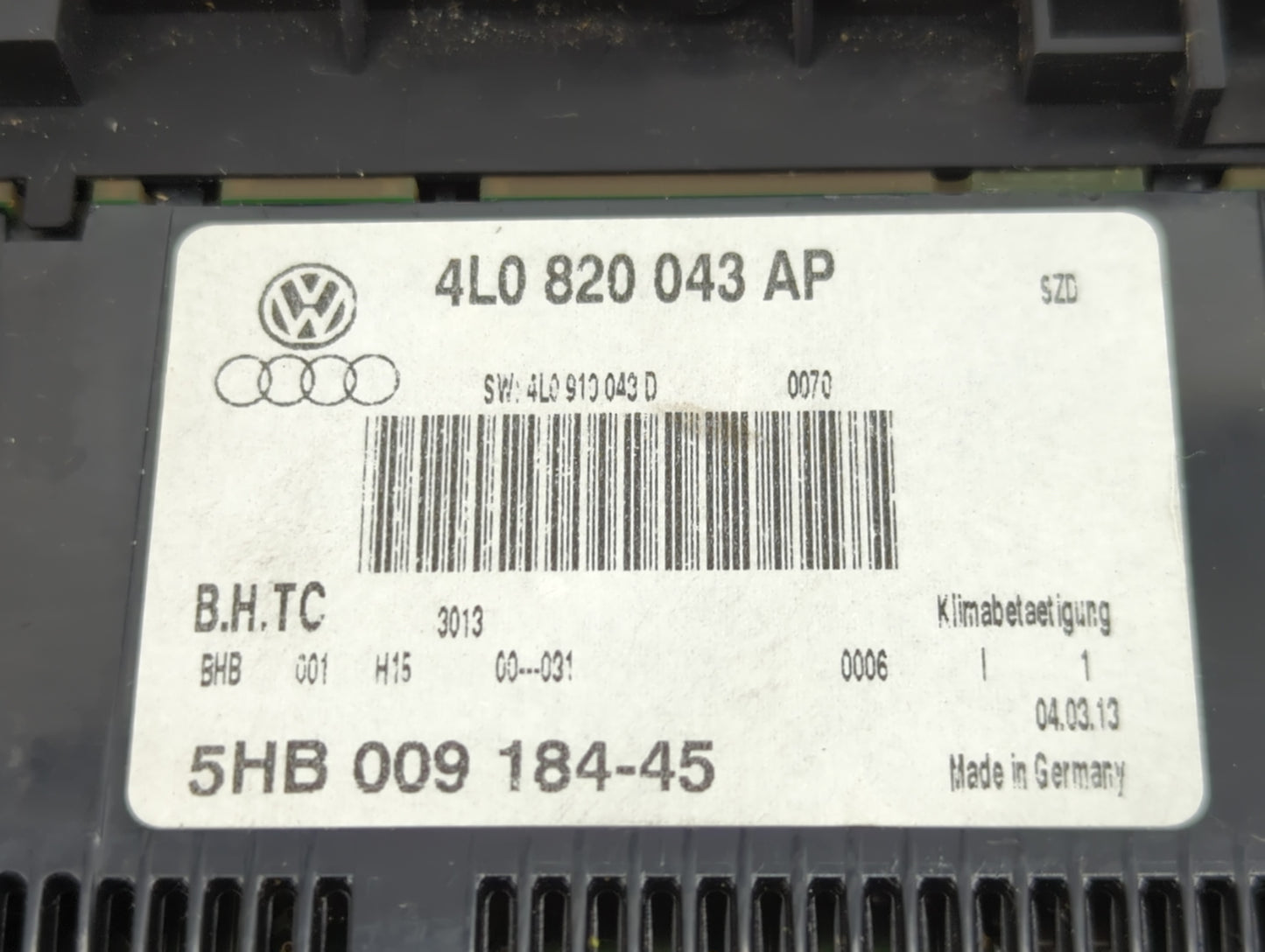 2013-2015 Audi Q7 Climate Control Module Temperature AC/Heater Replacement P/N:4L0 820 043 AP Fits Fits 2013 2014 2015 OEM U