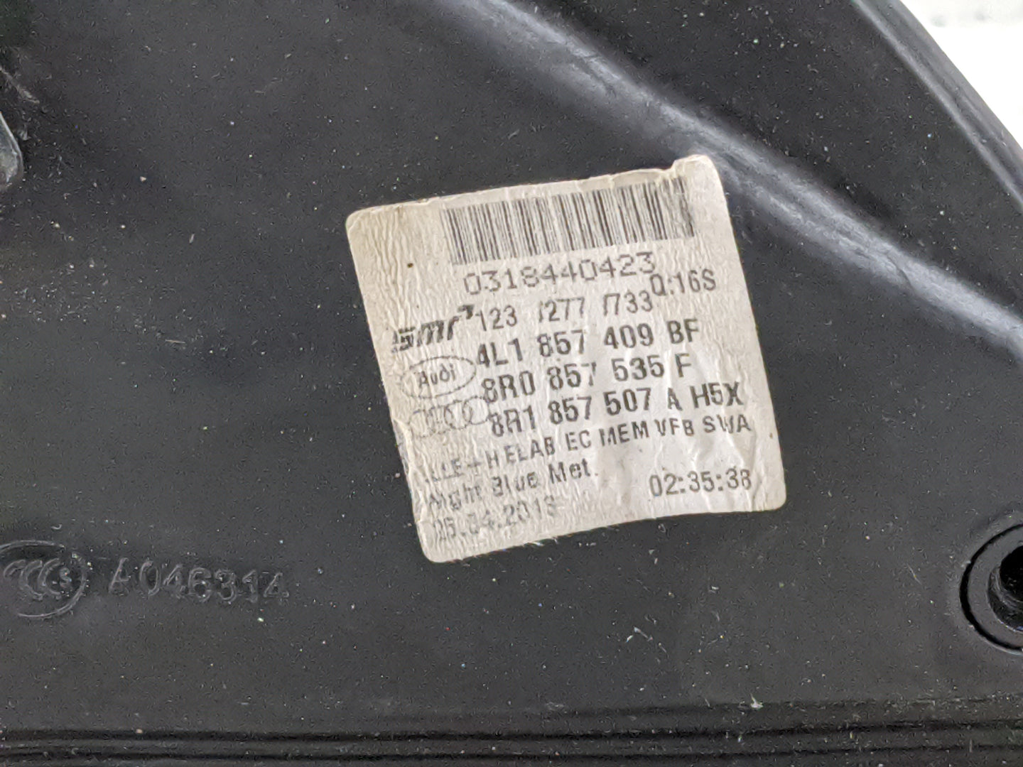 2013-2015 Audi Q7 Driver Side View Mirror - Left Door Mirror OEM Used - Oemusedautoparts1.com
