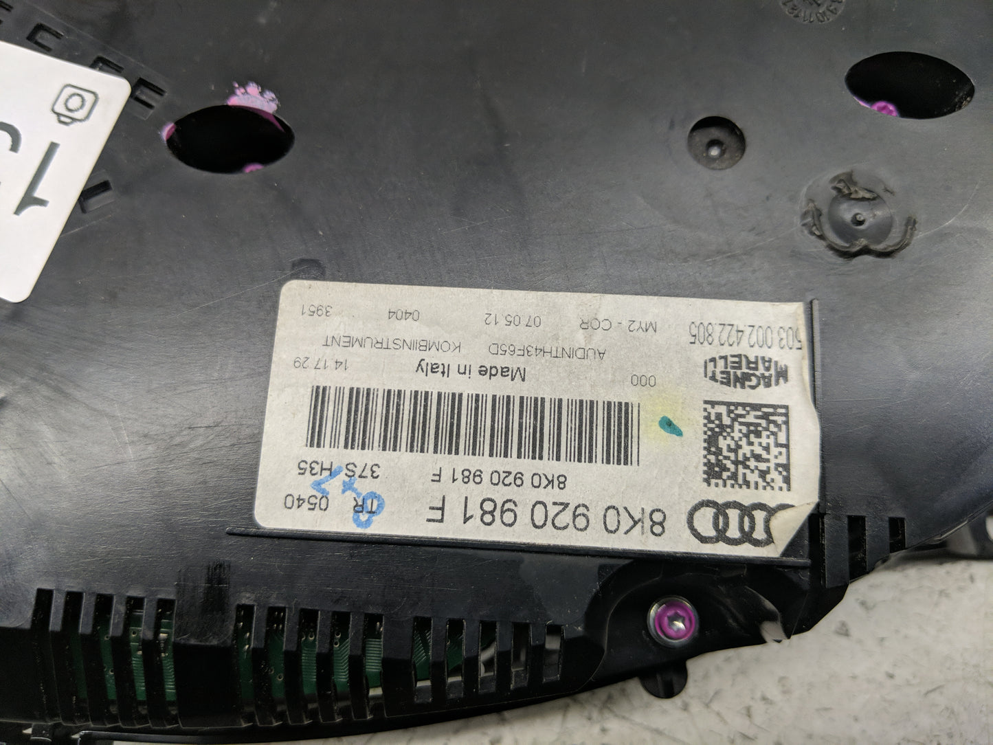 2013-2016 Audi S4 Instrument Cluster Speedometer Gauges P/N:8K0920981F Fits Fits 2013 2014 2015 2016 OEM Used Auto Parts - O