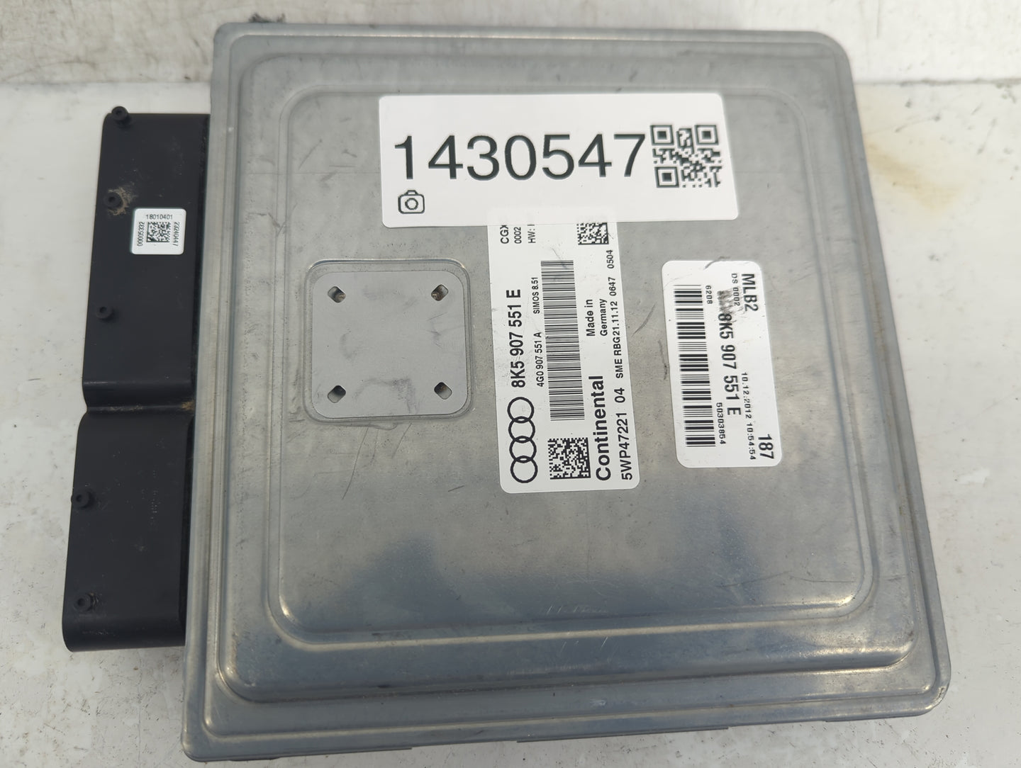 2013-2016 Audi S4 PCM Engine Control Computer ECU ECM PCU OEM P/N:8K5 907 551 E Fits Fits 2013 2014 2015 2016 OEM Used Auto 