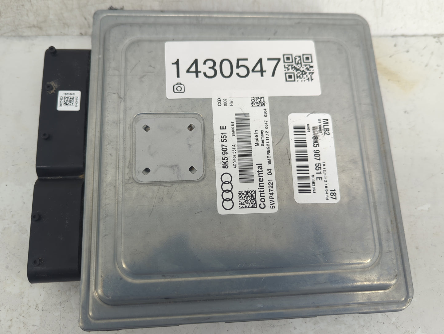 2013-2016 Audi S4 PCM Engine Control Computer ECU ECM PCU OEM P/N:8K5 907 551 E Fits Fits 2013 2014 2015 2016 OEM Used Auto 