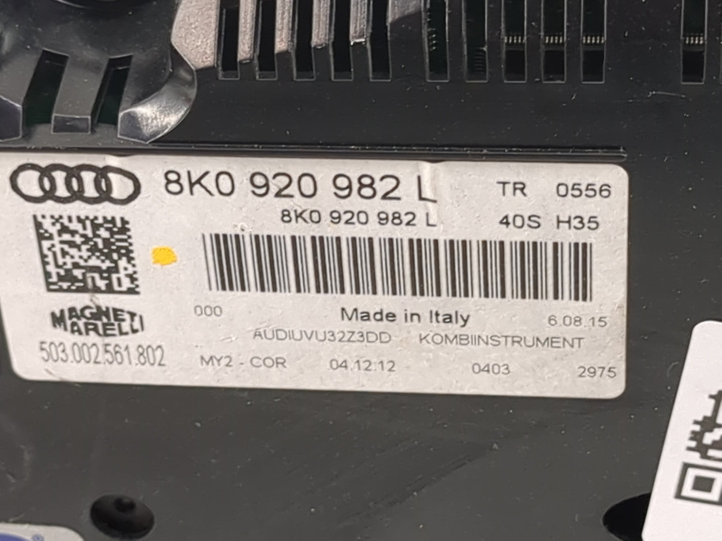 2013-2014 Audi S4 Instrument Cluster Speedometer Gauges P/N:8K0920982L 503002561802 Miles: Fits Fits 2013 2014 OEM Used Auto