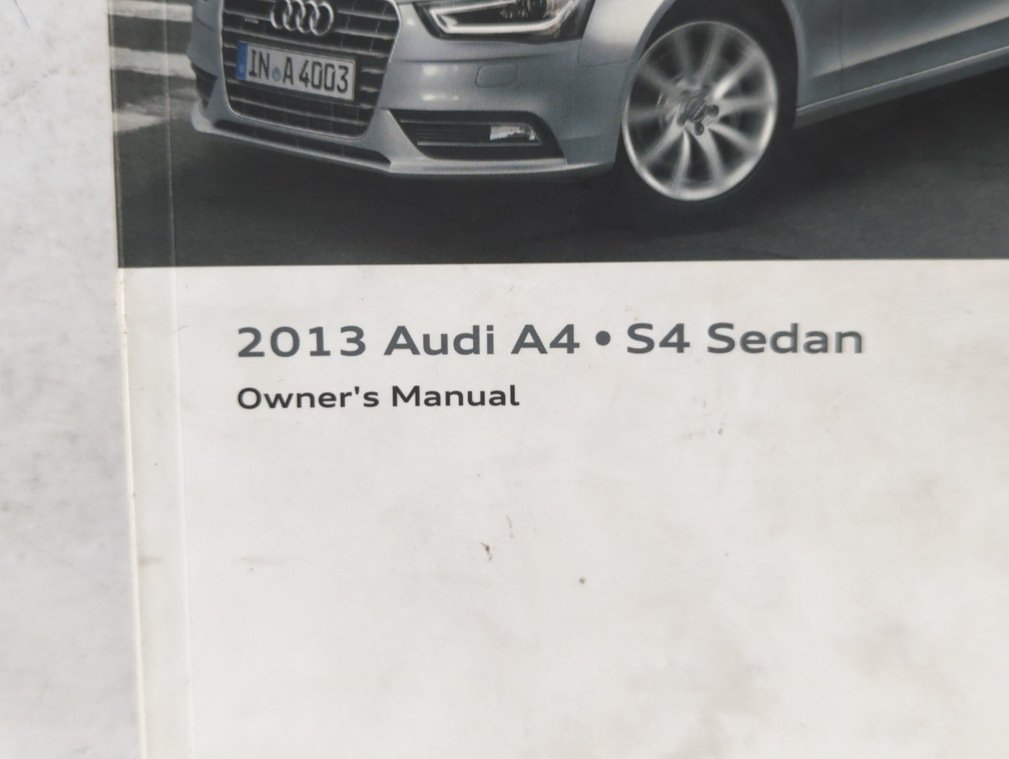 2013 Audi S4 Owners Manual Book Guide P/N:131 561 8K2 23 OEM Used Auto Parts - Oemusedautoparts1.com