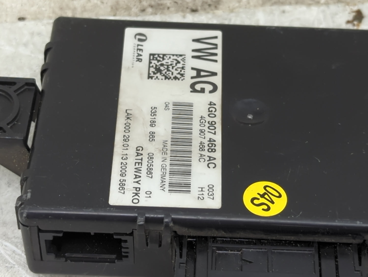 2013 Audi S7 Gateway Control Module 4g0907468ac|535189865|0805867 - Oemusedautoparts1.com