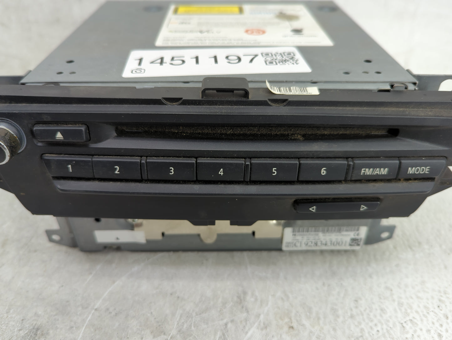 2013 Bmw 328 Radio AM FM Cd Player Receiver Replacement P/N:9583164D3103785 C1928343001, 65129283430, 2503B210 Fits OEM Used