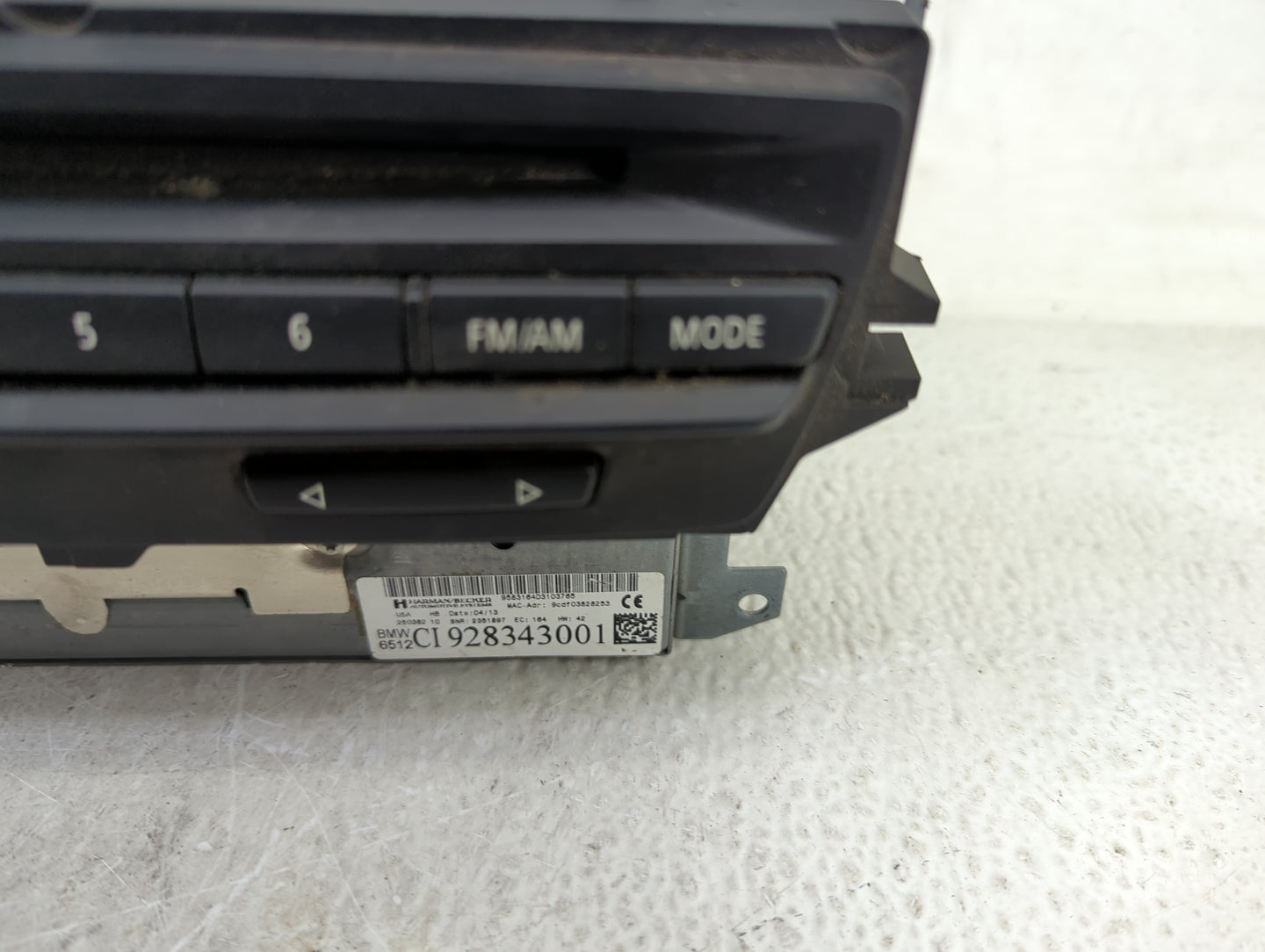2013 Bmw 328 Radio AM FM Cd Player Receiver Replacement P/N:9583164D3103785 C1928343001, 65129283430, 2503B210 Fits OEM Used