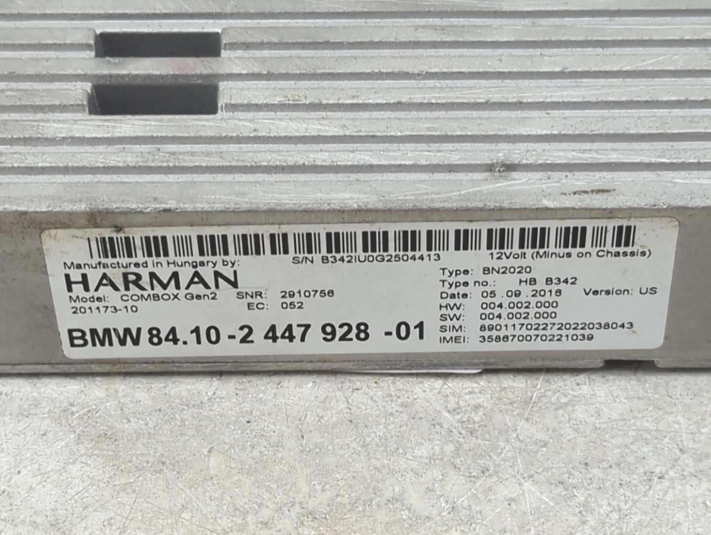 2012-2015 Bmw 328i Audio Control Module 1452850 - Oemusedautoparts1.com