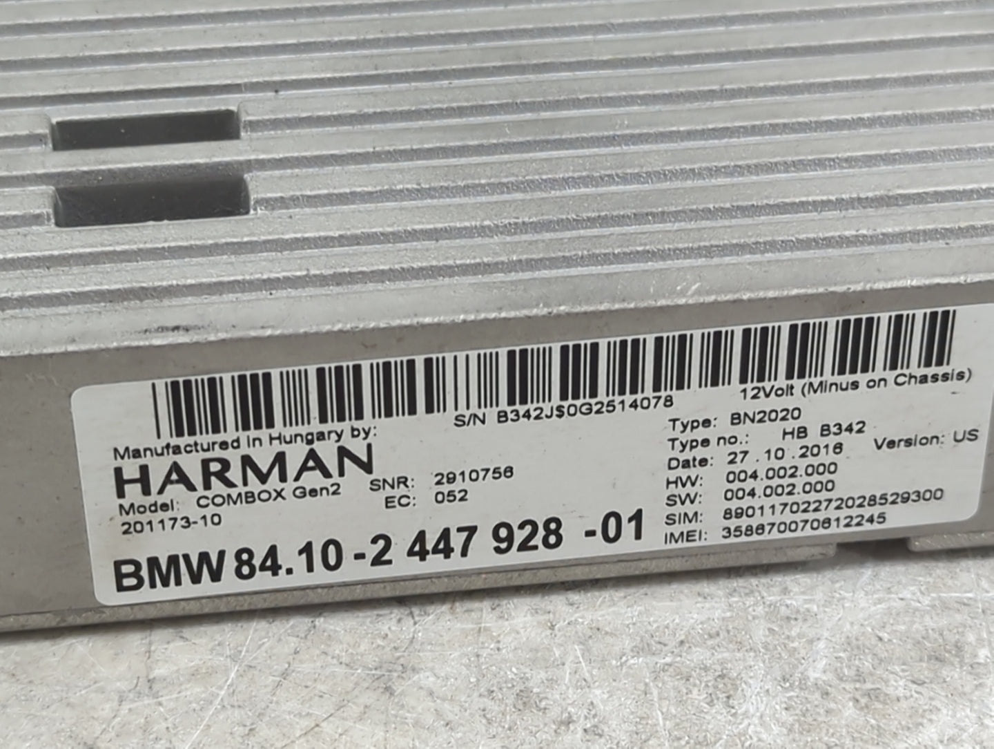 2012-2015 Bmw 328i Audio Control Module - Oemusedautoparts1.com