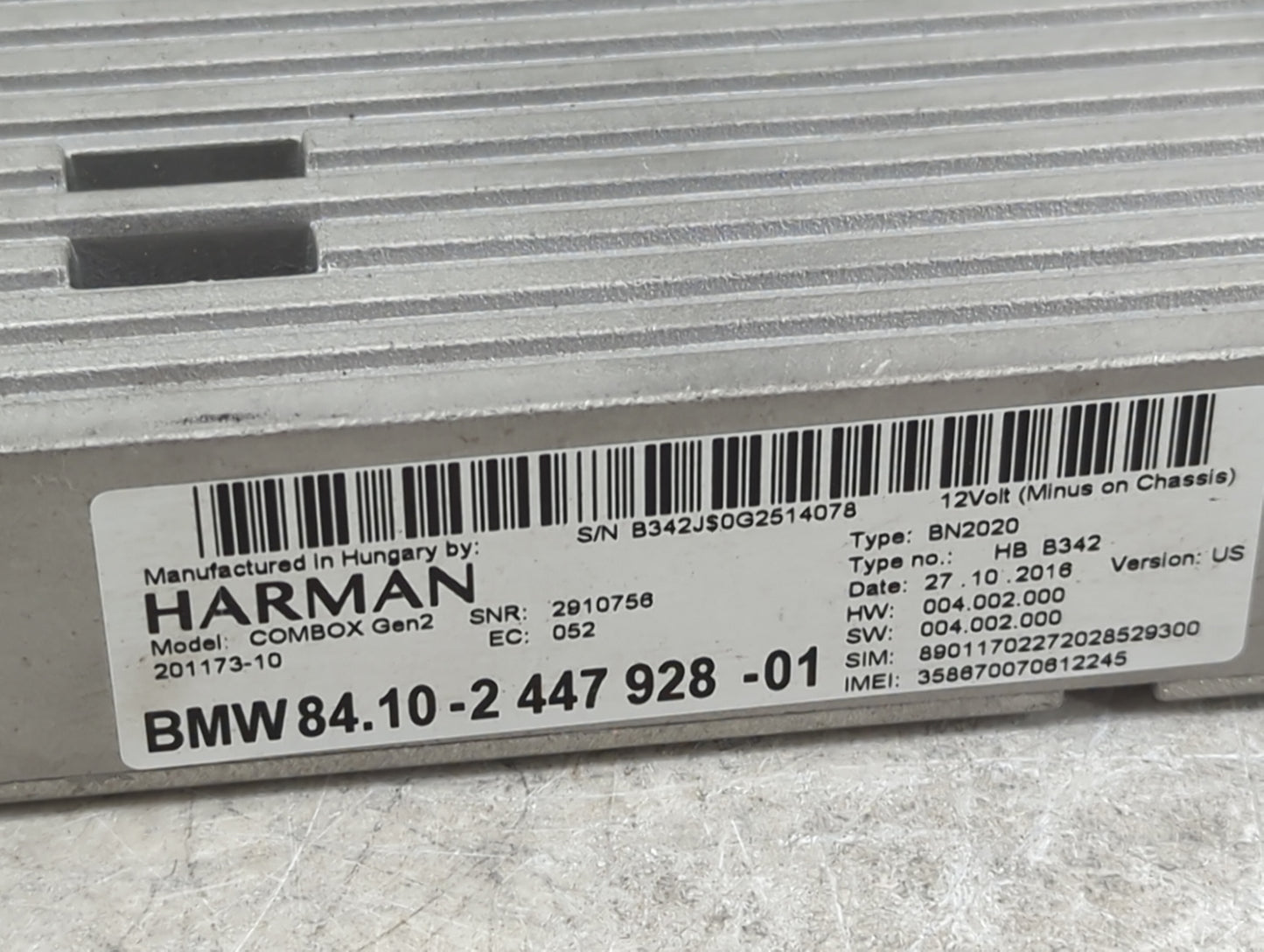 2012-2015 Bmw 328i Audio Control Module - Oemusedautoparts1.com