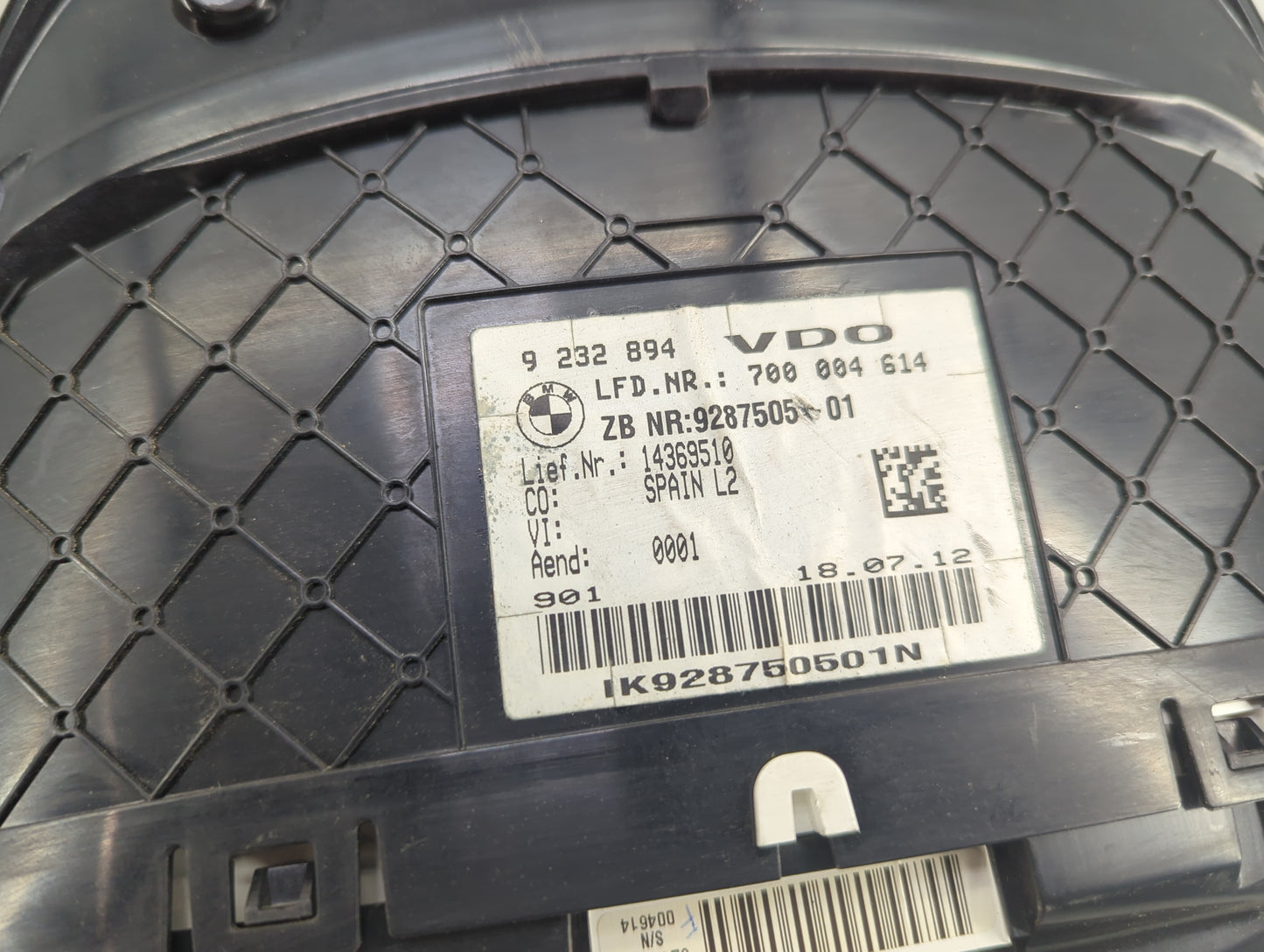 2013 Bmw 328i Instrument Cluster Speedometer Gauges P/N:9232894 9287505-01, 14369510, 1K928750501N Miles:109K Fits OEM Used 