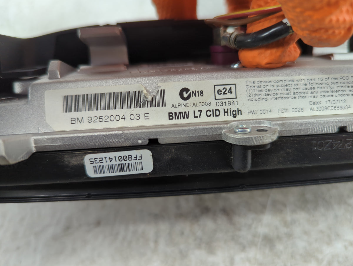 2013 Bmw 328i Information Radio Display Screen Black - Oemusedautoparts1.com