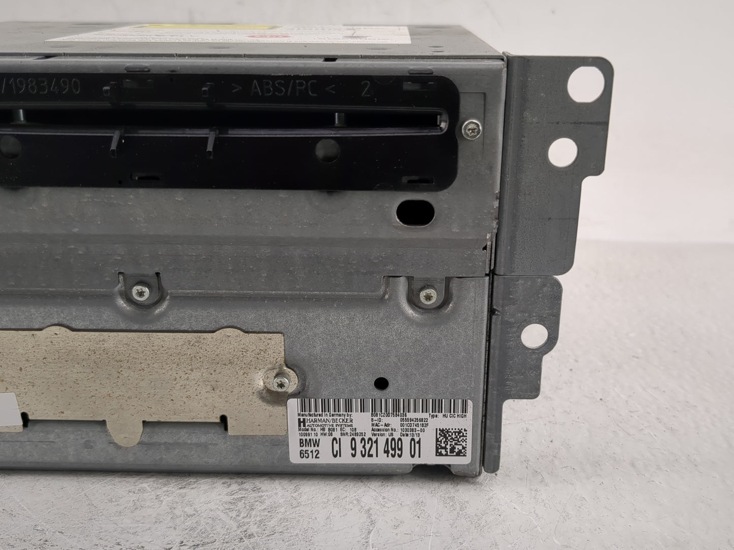 2013 Bmw 328xi Radio AM FM Cd Player Receiver Replacement P/N:132640 10 6512 9290997-01 Fits Fits 2012 OEM Used Auto Parts -