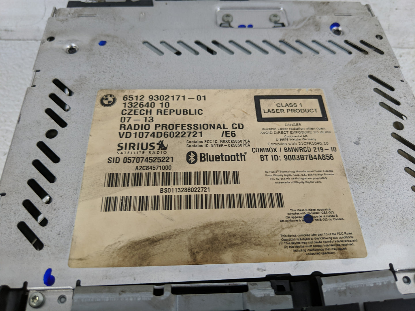 2011-2013 Bmw 328i Radio AM FM Cd Player Receiver Replacement P/N:6512 9302171-01 Fits Fits 2011 2012 2013 2014 2015 2016 OE
