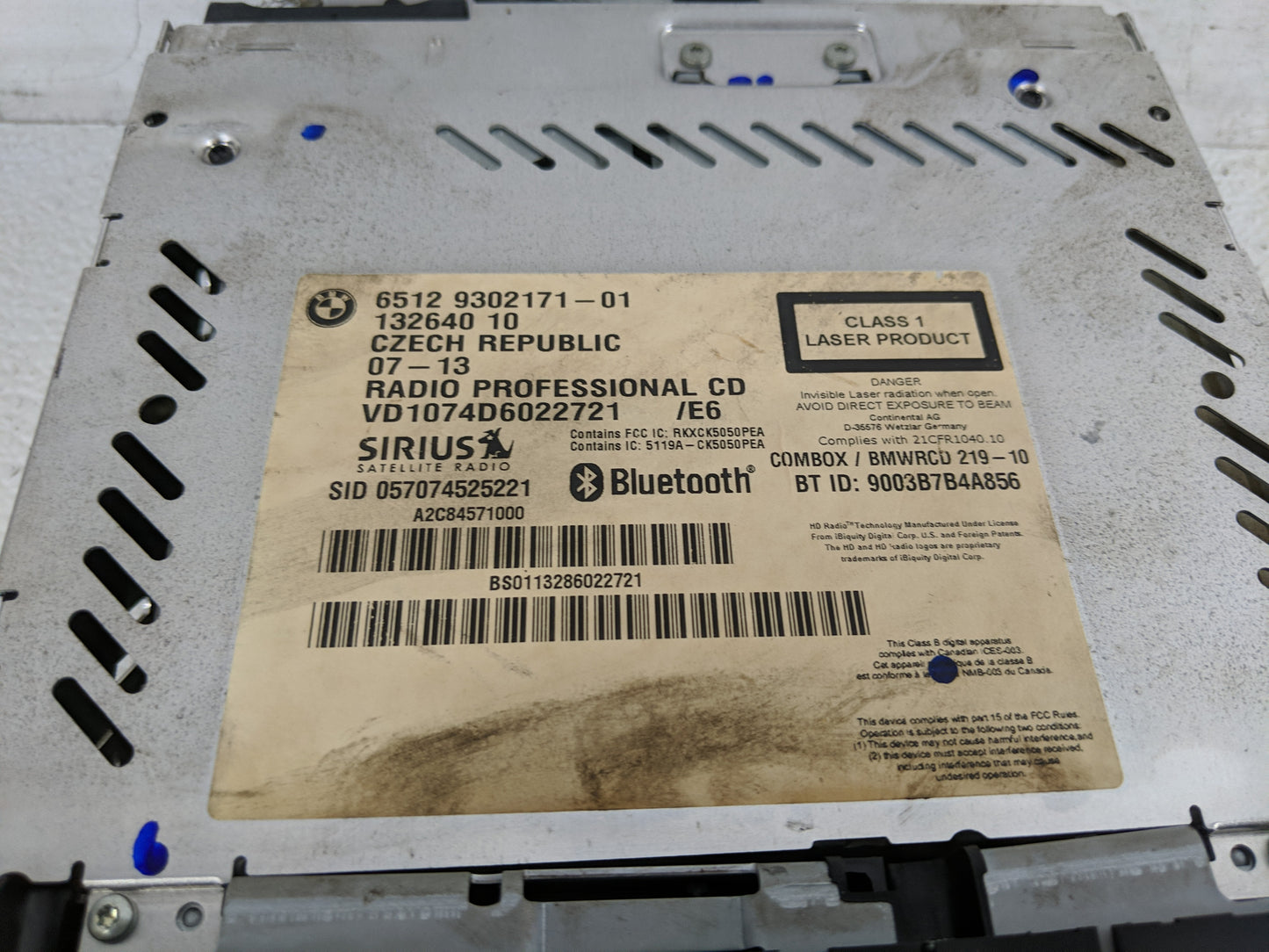 2011-2013 Bmw 328i Radio AM FM Cd Player Receiver Replacement P/N:6512 9302171-01 Fits Fits 2011 2012 2013 2014 2015 2016 OE