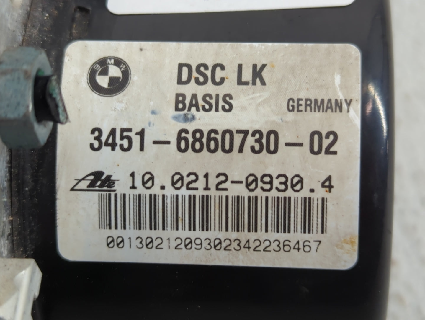 2012-2013 Bmw 328i ABS Pump Control Module Replacement P/N:3451-6860730-02 Fits Fits 2012 2013 OEM Used Auto Parts - Oemused
