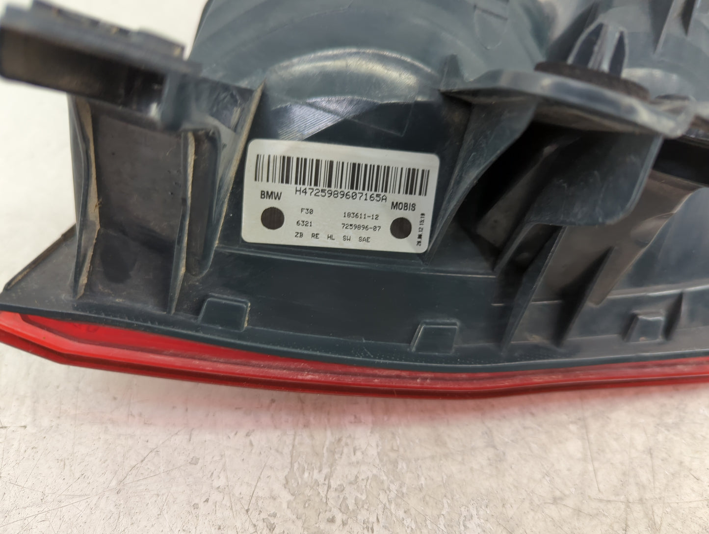 2012-2015 Bmw 328i Tail Light Assembly Passenger Right OEM Fits Fits 2012 2013 2014 2015 OEM Used Auto Parts - Oemusedautopa