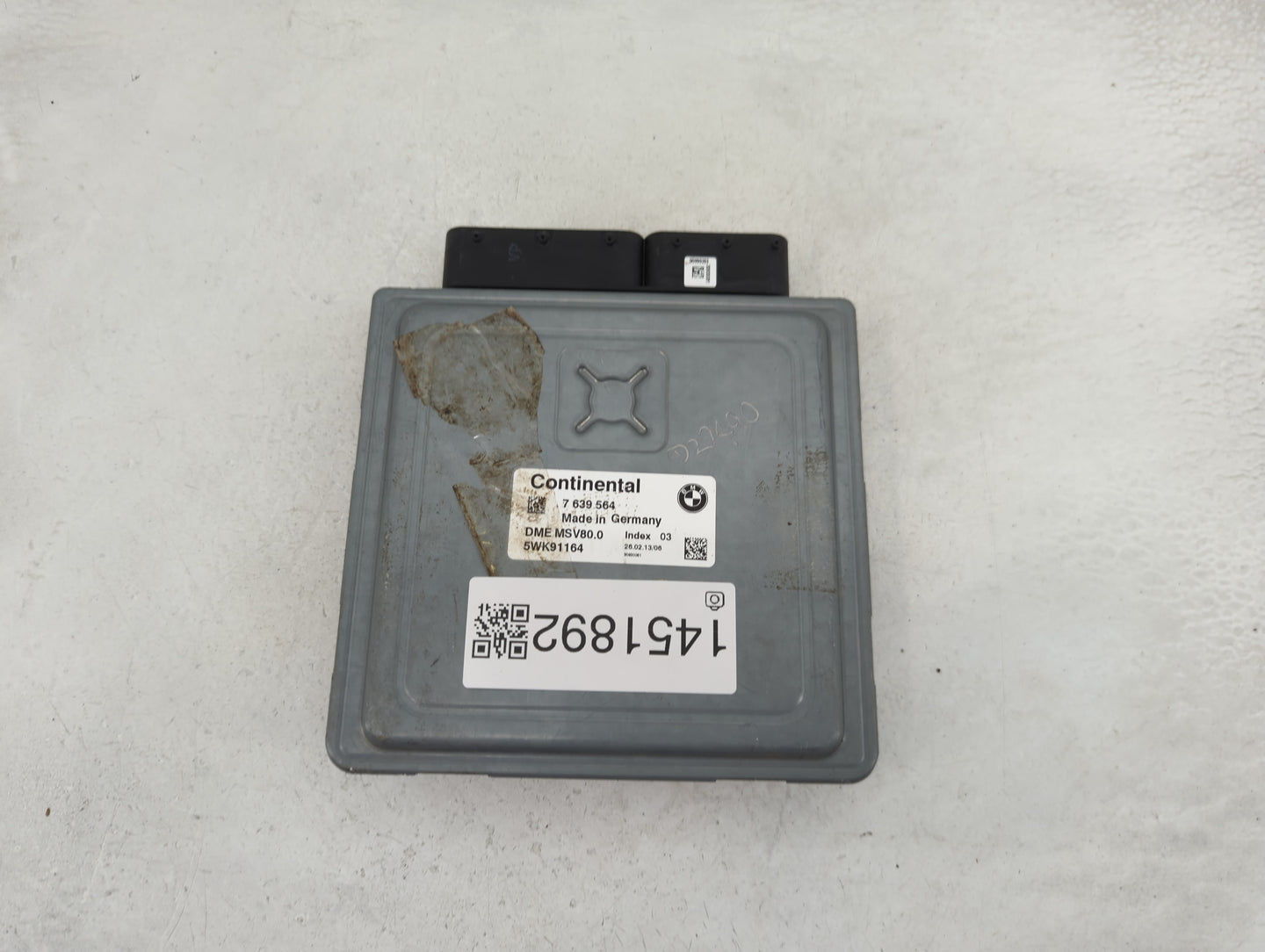 2013 Bmw 328i PCM Engine Control Computer ECU ECM PCU OEM P/N:5WK91164 7 639 564 Fits OEM Used Auto Parts - Oemusedautoparts