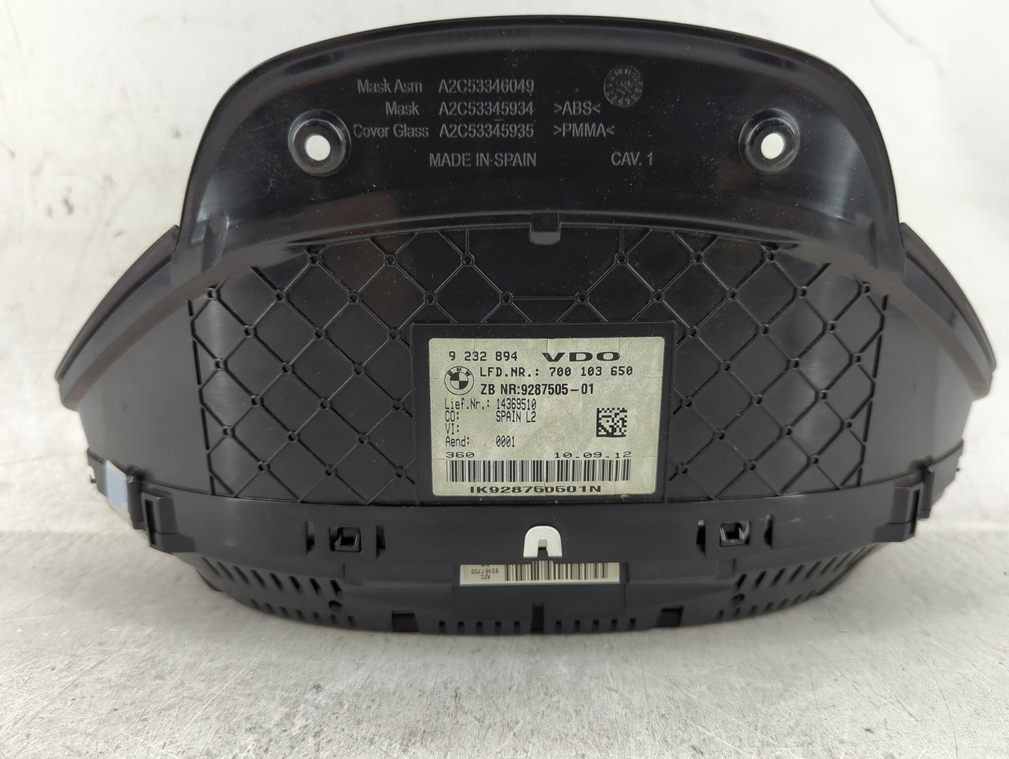 2012-2016 Bmw 328i Instrument Cluster Speedometer Gauges P/N:9 232 894 Miles: Fits OEM Used Auto Parts - Oemusedautoparts1.c