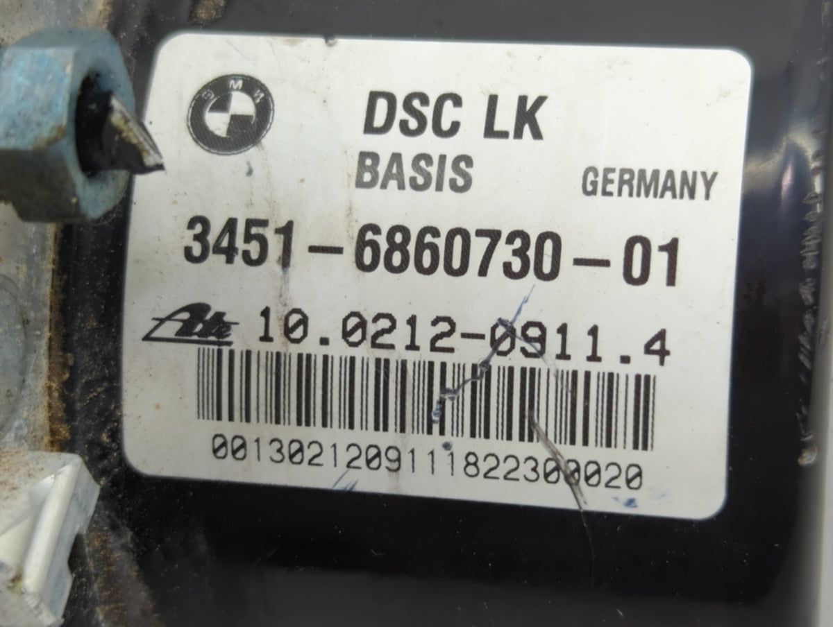 2012-2013 Bmw 328i Anti-Lock Brake ABS Pump Module Actuator OEM P/N:3451-6860730-01 Fits Fits 2012 2013 OEM Used Auto Parts 