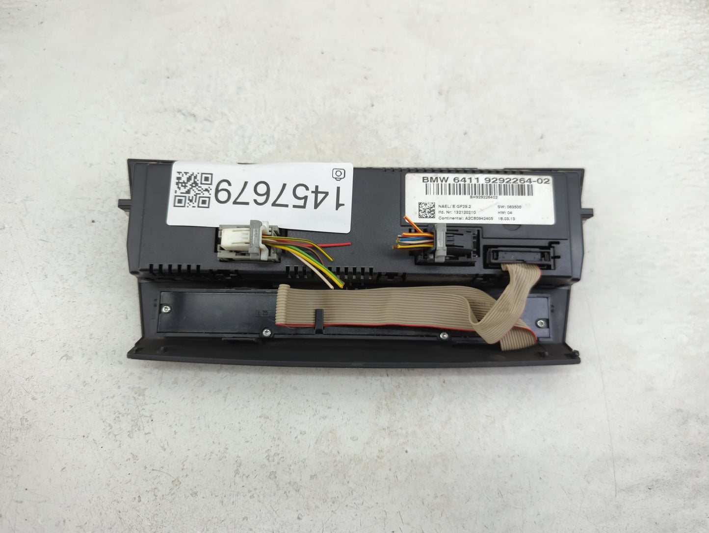 2011-2013 Bmw 328i Climate Control Module Temperature AC/Heater Replacement P/N:9292264-02 Fits Fits 2011 2012 2013 OEM Used