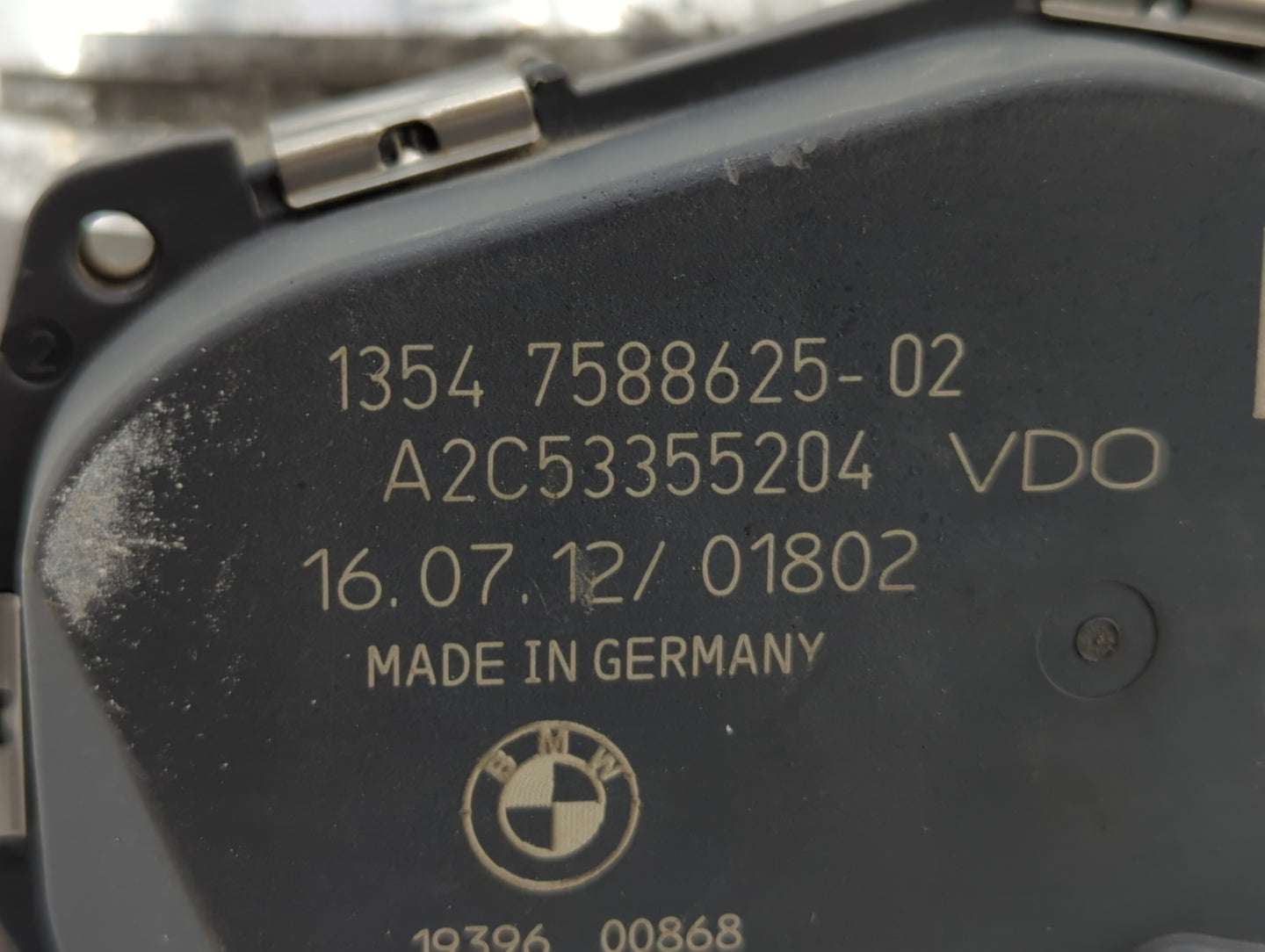2012-2016 Bmw 328i Throttle Body P/N:A2C53355204 1354 7588625 Fits Fits 2012 2013 2014 2015 2016 2017 2018 OEM Used Auto Par