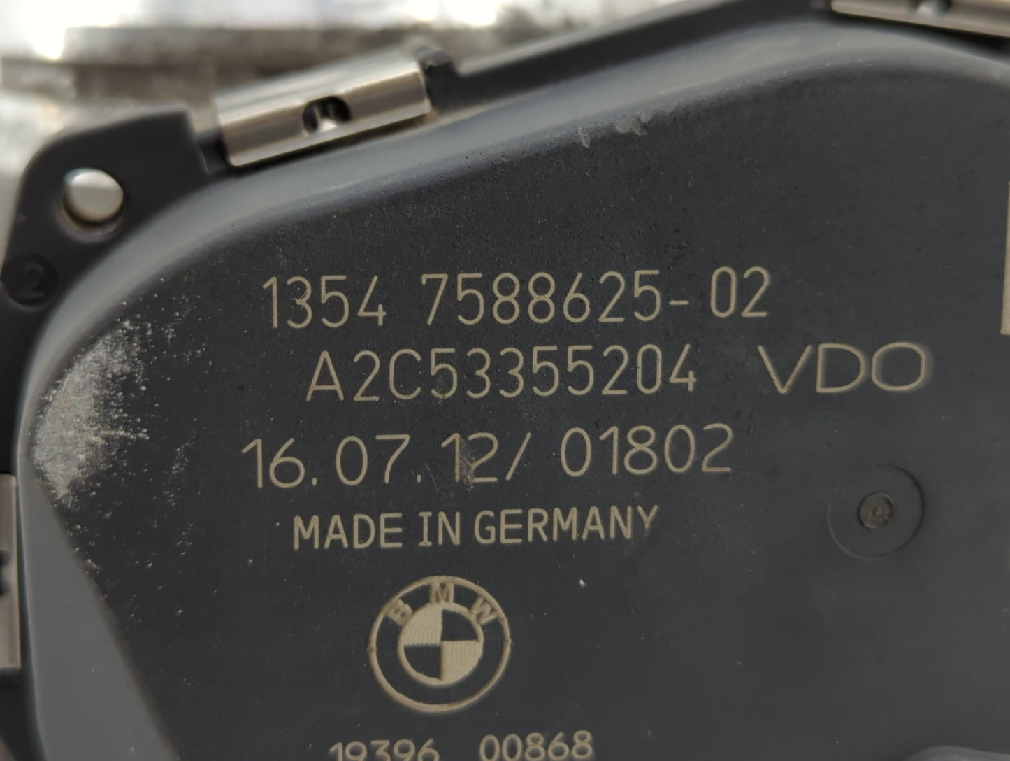 2012-2016 Bmw 328i Throttle Body P/N:A2C53355204 1354 7588625 Fits Fits 2012 2013 2014 2015 2016 2017 2018 OEM Used Auto Par