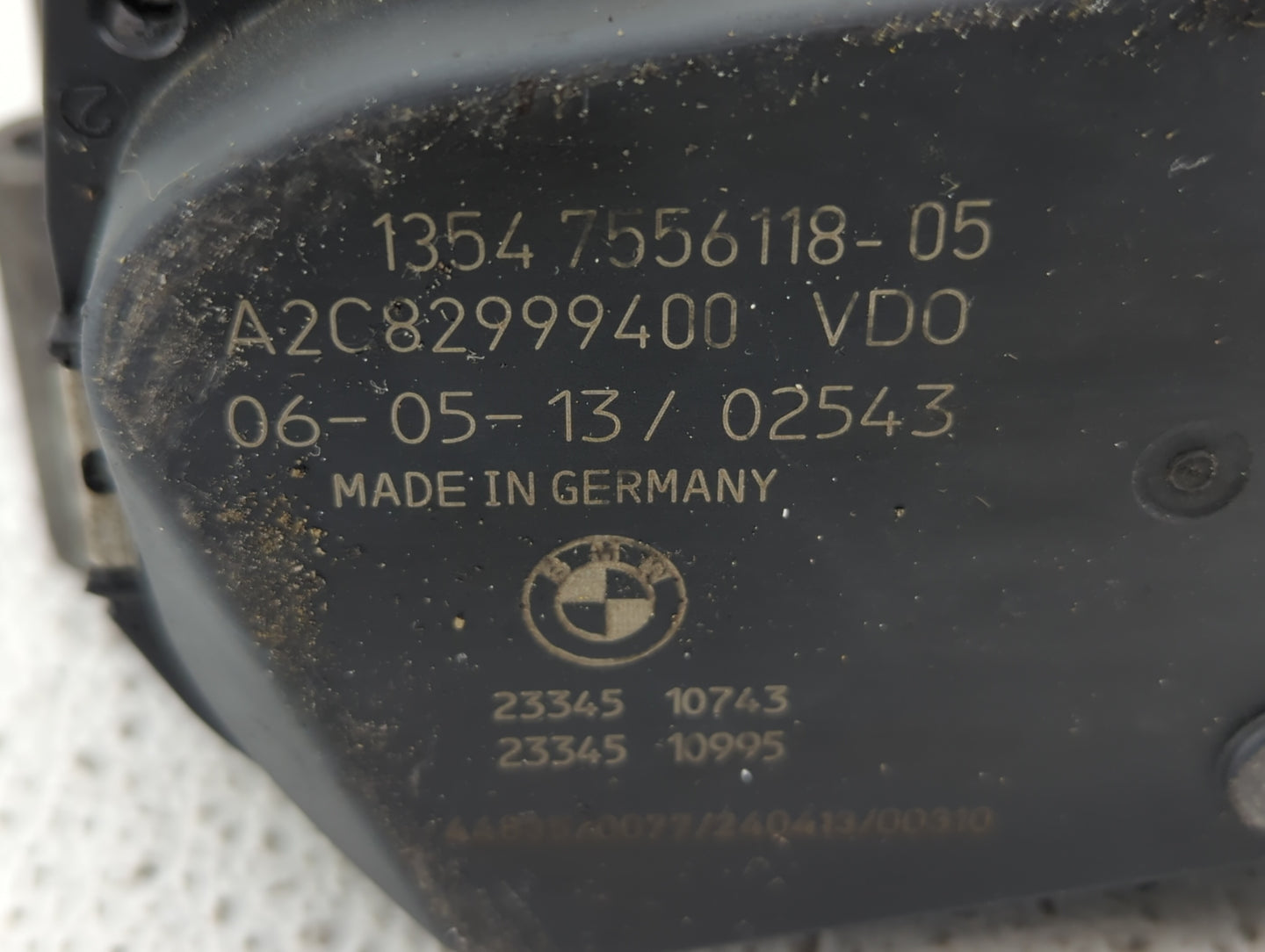 2007-2013 Bmw 328i Throttle Body P/N:1354 7556118-05 1354 7556118-04, 1354 7556118-03 Fits Fits 2007 2008 2009 2010 2011 201