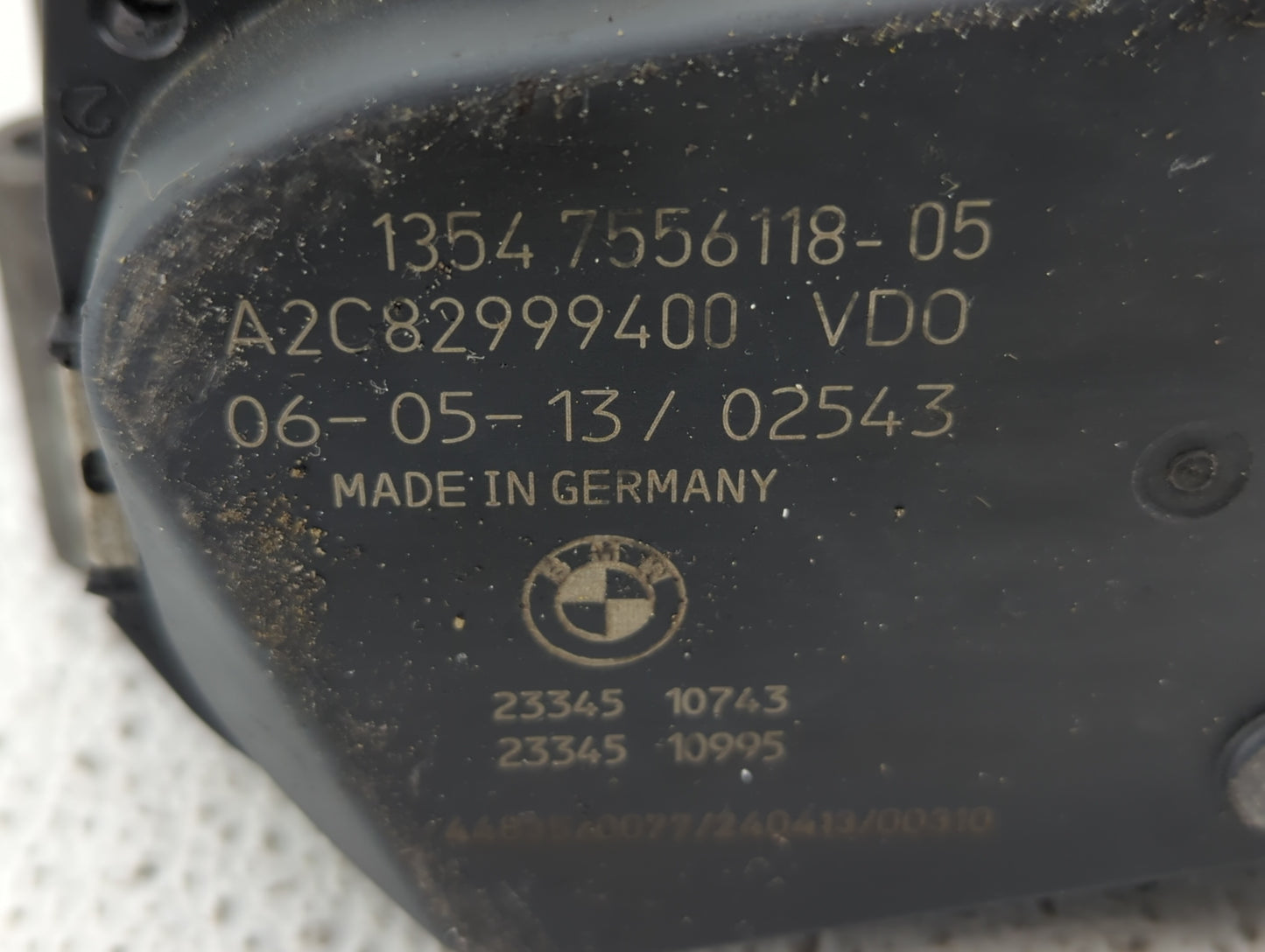 2007-2013 Bmw 328i Throttle Body P/N:1354 7556118-05 1354 7556118-04, 1354 7556118-03 Fits Fits 2007 2008 2009 2010 2011 201