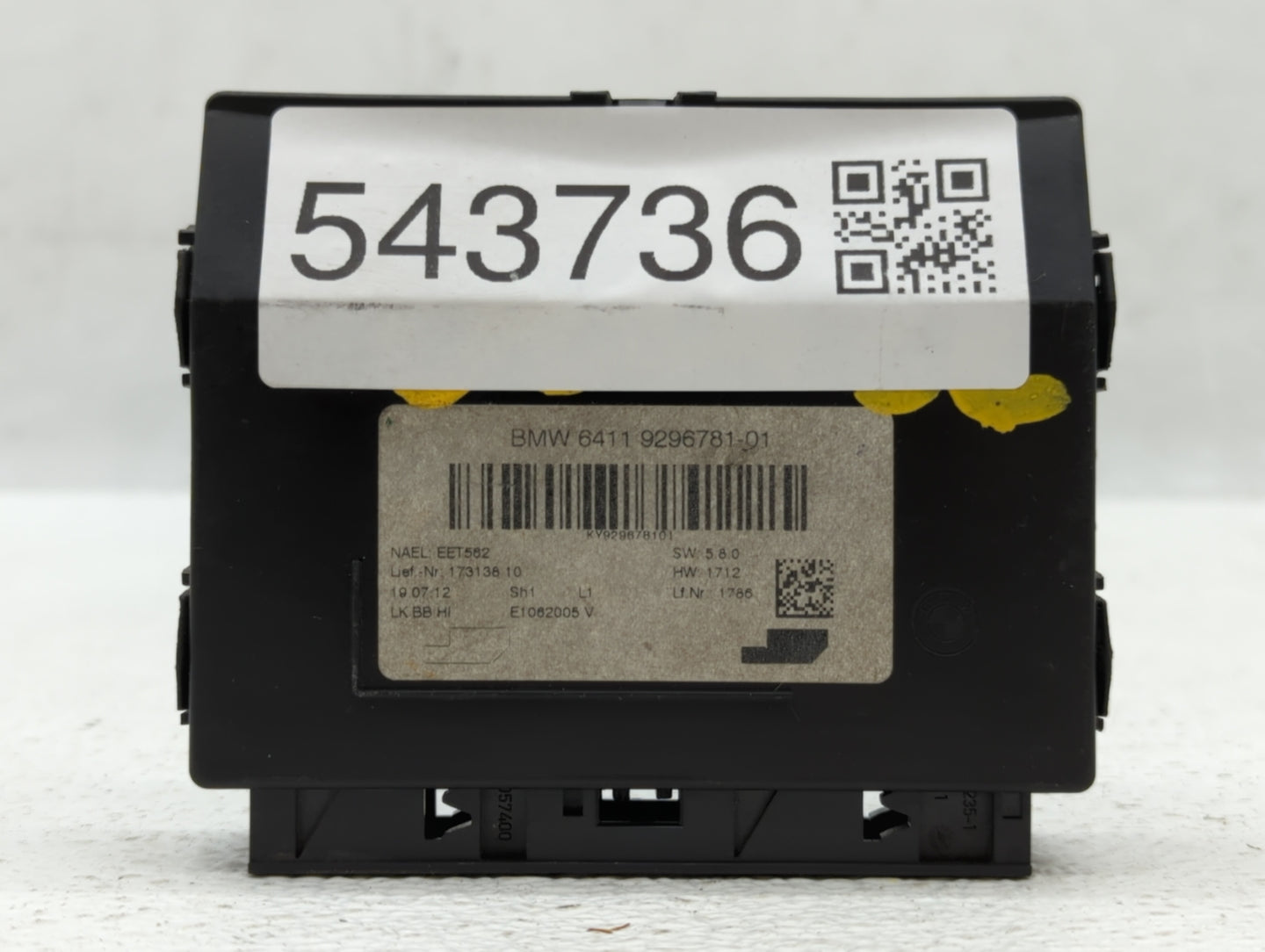 2013 Bmw 328i Chassis Control Module Ccm Bcm Body Control 6411 9296781-01 - Oemusedautoparts1.com