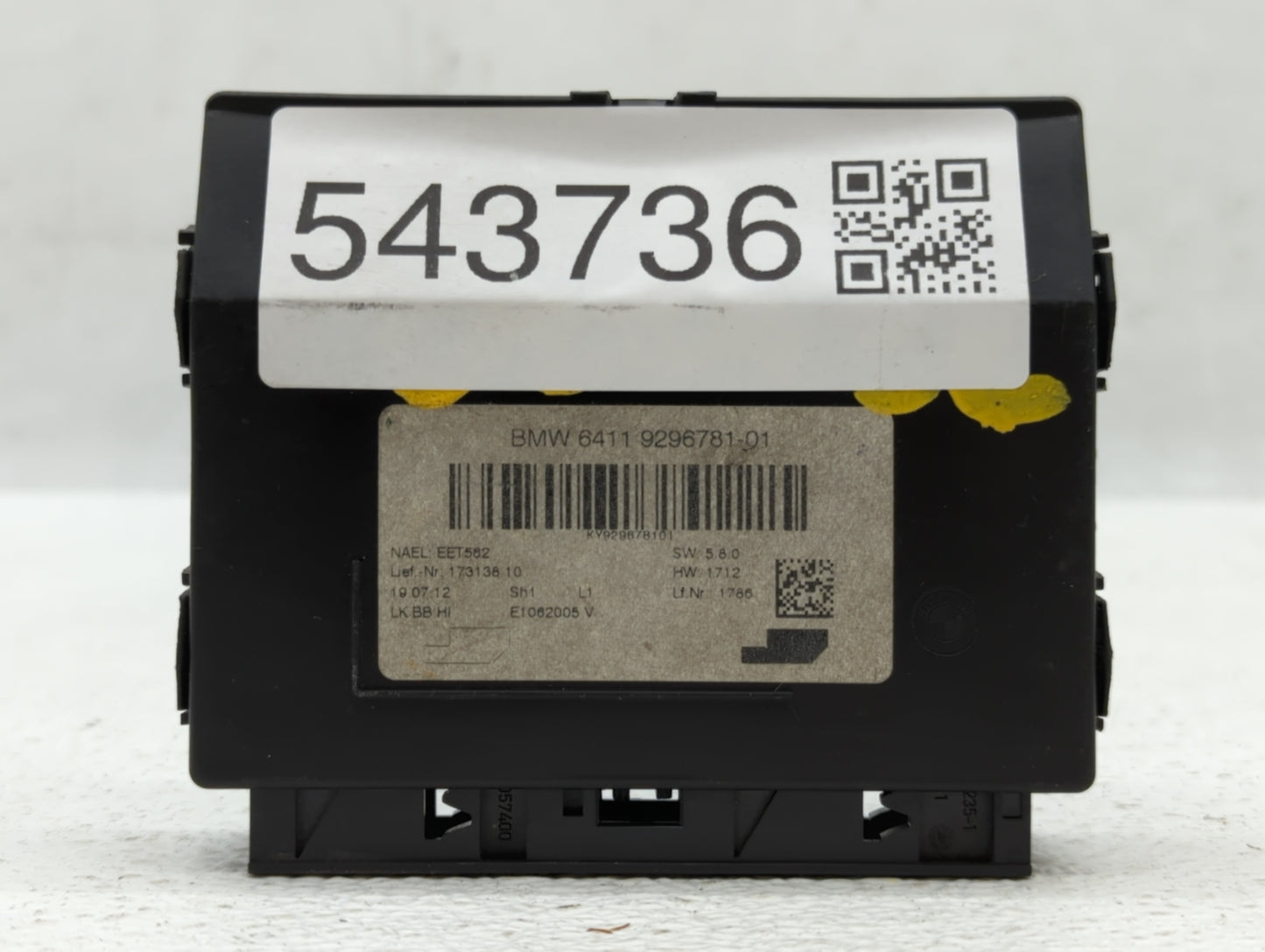 2013 Bmw 328i Chassis Control Module Ccm Bcm Body Control 6411 9296781-01 - Oemusedautoparts1.com