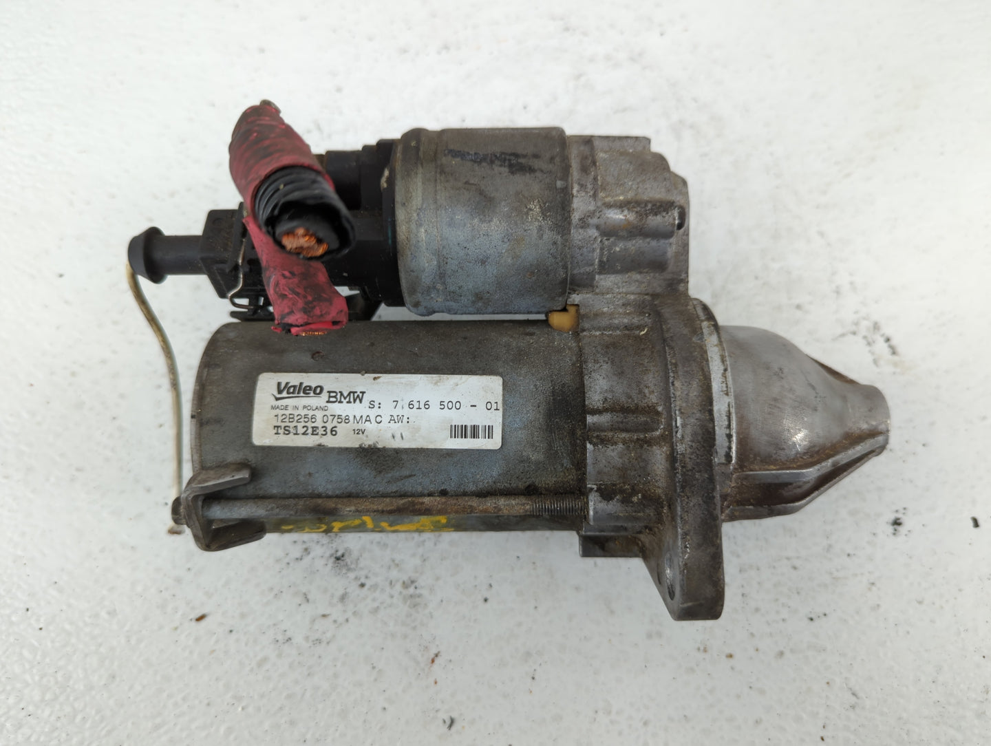 2011-2013 Bmw 328i Car Starter Motor Solenoid OEM P/N:7 616 500 -01 Fits Fits 2011 2012 2013 2014 2015 2016 OEM Used Auto Pa