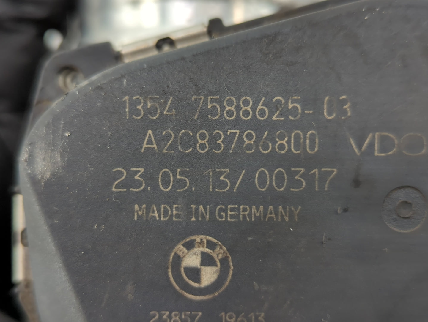 2012-2016 Bmw 328i Throttle Body P/N:1354 75886225-03 Fits Fits 2012 2013 2014 2015 2016 2017 2018 OEM Used Auto Parts - Oem