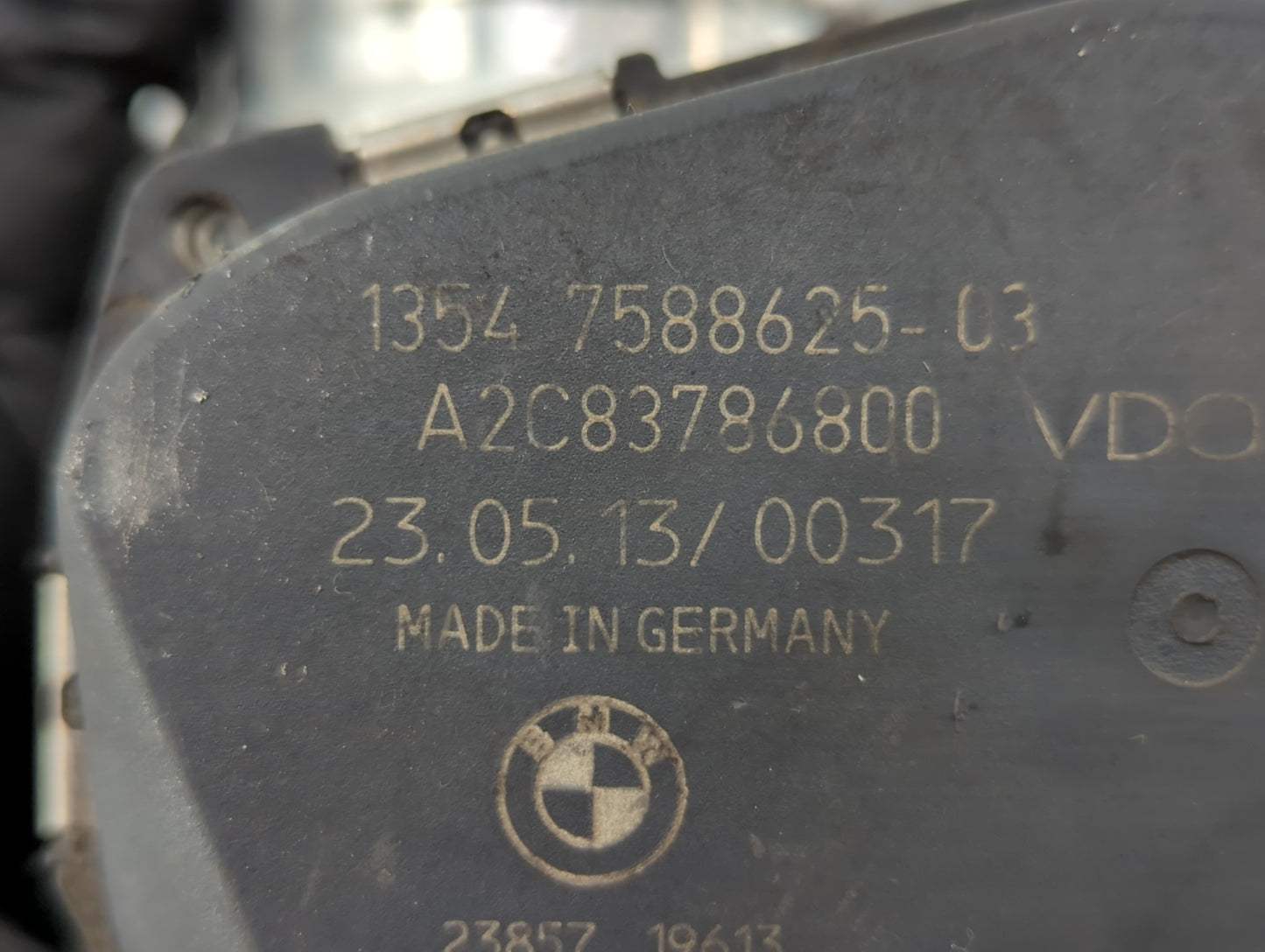 2012-2016 Bmw 328i Throttle Body P/N:1354 75886225-03 Fits Fits 2012 2013 2014 2015 2016 2017 2018 OEM Used Auto Parts - Oem