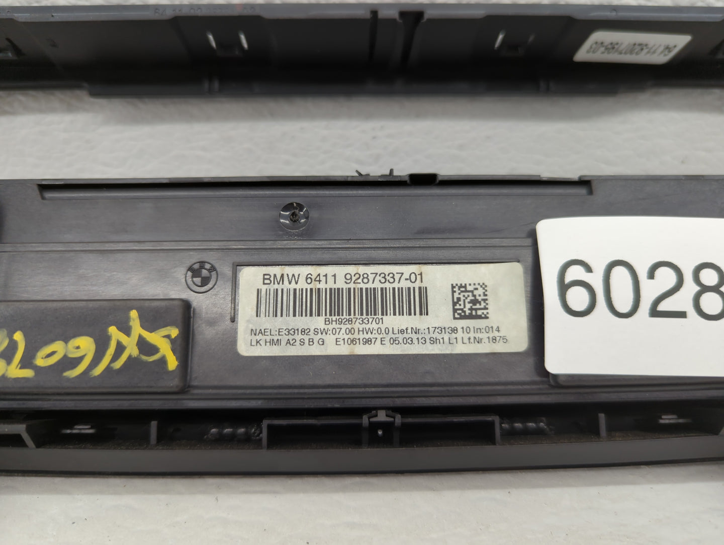 2012-2014 Bmw 328i Climate Control Module Temperature AC/Heater Replacement P/N:6411 9287337 01 Fits Fits 2012 2013 2014 OEM