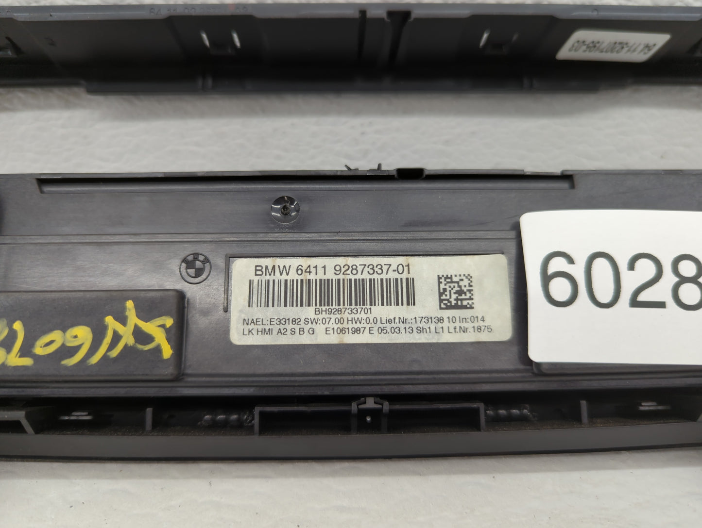 2012-2014 Bmw 328i Climate Control Module Temperature AC/Heater Replacement P/N:6411 9287337 01 Fits Fits 2012 2013 2014 OEM