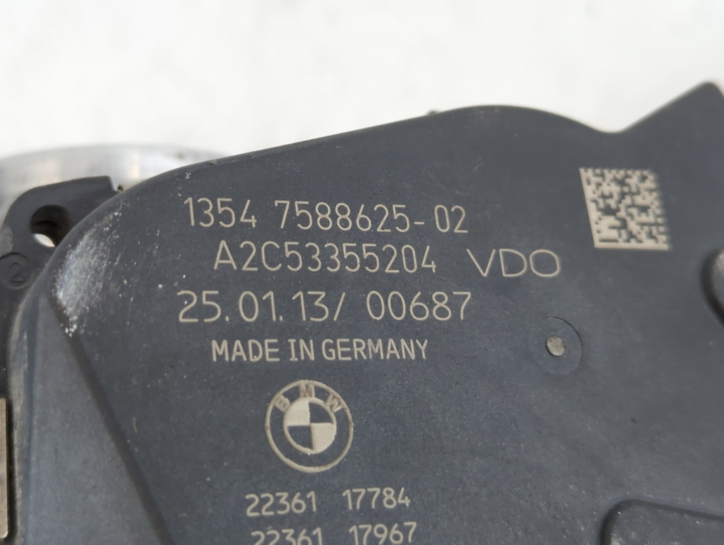 2012-2016 Bmw 328i Throttle Body P/N:1354 7588625-02 Fits Fits 2012 2013 2014 2015 2016 2017 2018 OEM Used Auto Parts - Oemu