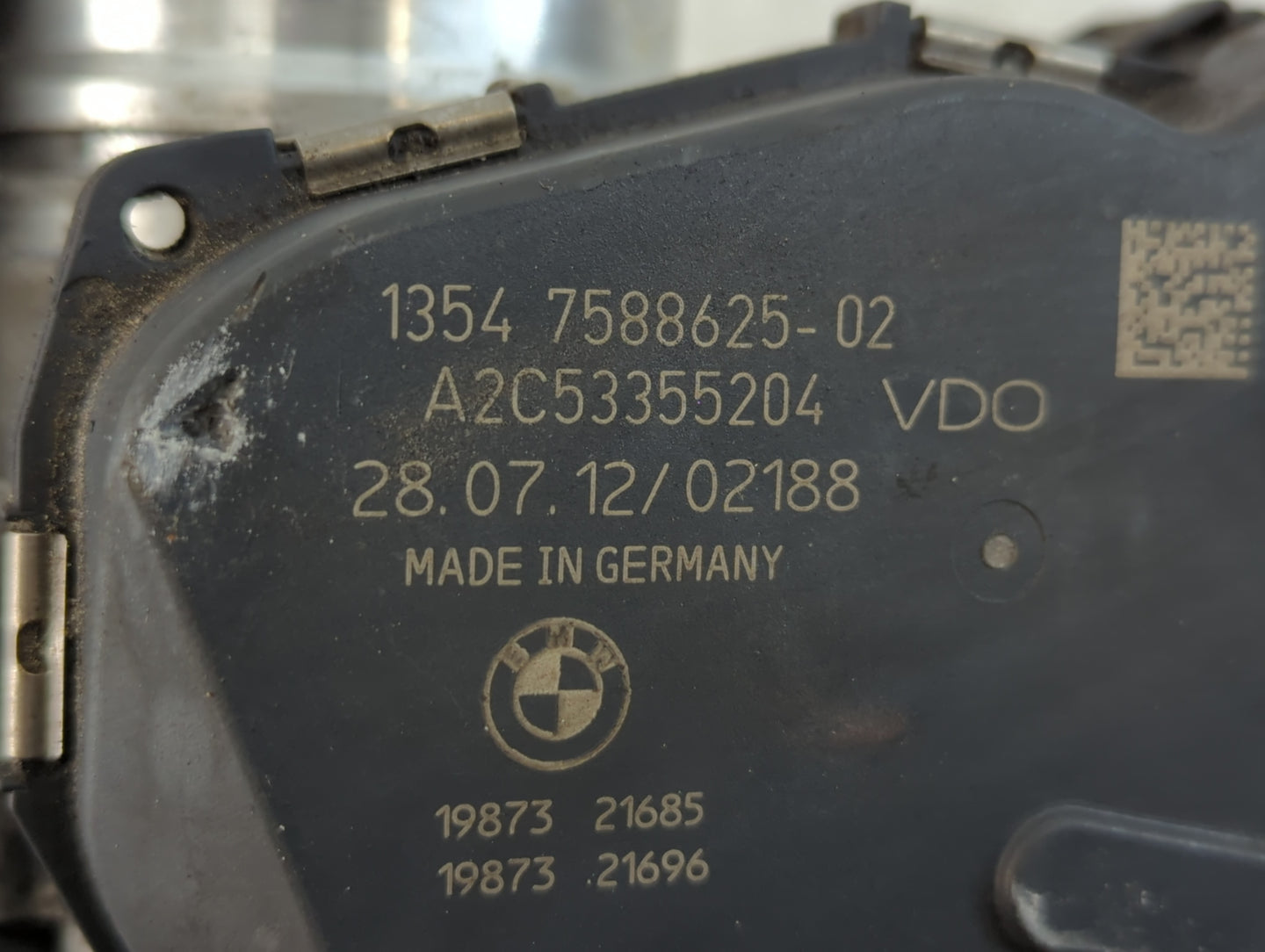 2012-2016 Bmw 328i Throttle Body P/N:A2C53355204 1354 7588625-02 Fits Fits 2012 2013 2014 2015 2016 2017 2018 OEM Used Auto 