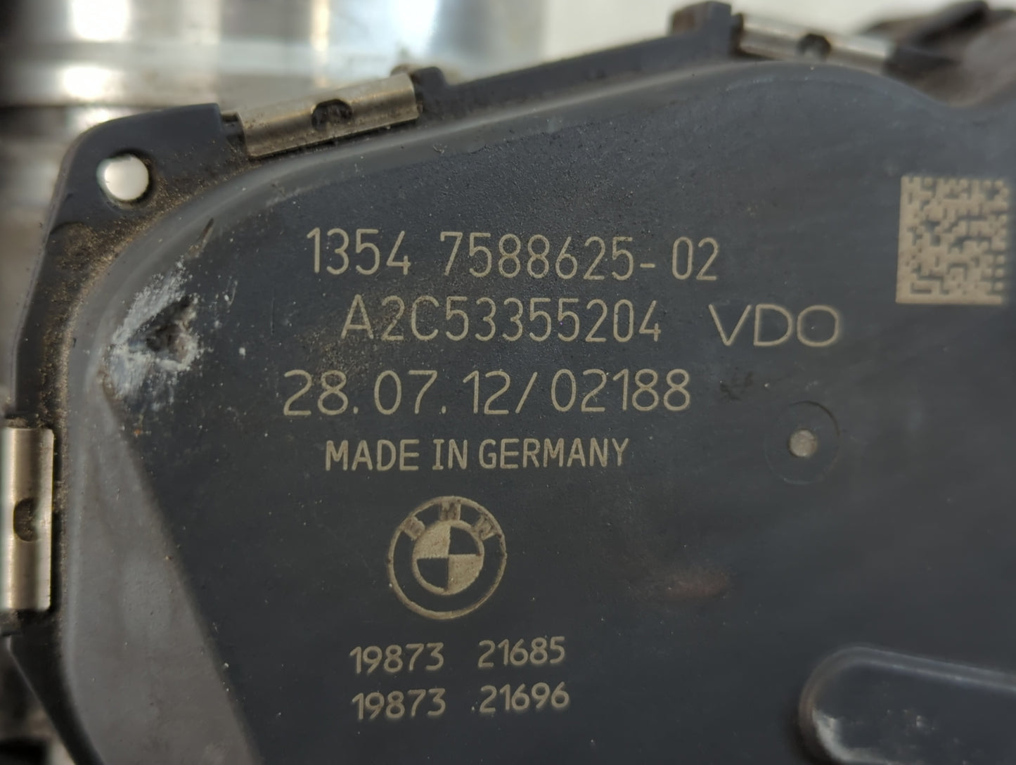 2012-2016 Bmw 328i Throttle Body P/N:A2C53355204 1354 7588625-02 Fits Fits 2012 2013 2014 2015 2016 2017 2018 OEM Used Auto 