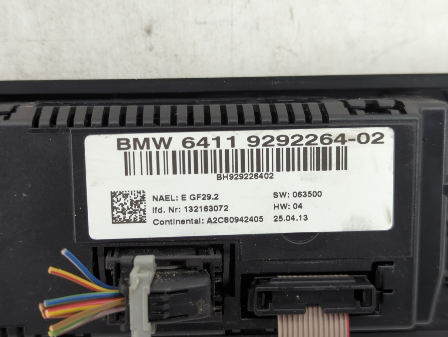 2012-2014 Bmw 335i Climate Control Module Temperature AC/Heater Replacement P/N:6411 9292264-02 Fits Fits 2012 2013 2014 OEM