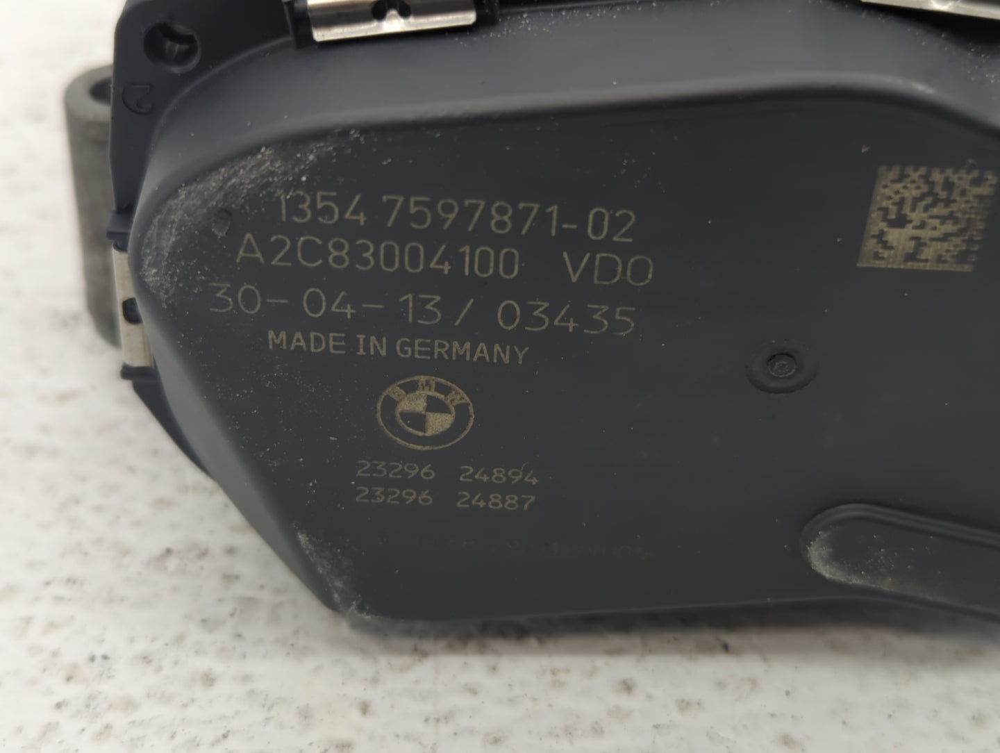 2011-2015 Bmw 335i Throttle Body P/N:1354 759787-02 1354 7597871-01 Fits OEM Used Auto Parts - Oemusedautoparts1.com