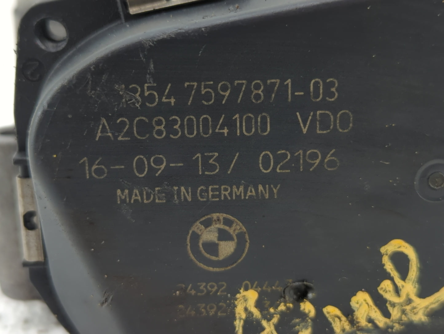 2011-2015 Bmw 335i Throttle Body P/N:1354 7597871-01 1354 7597871-03 Fits OEM Used Auto Parts - Oemusedautoparts1.com