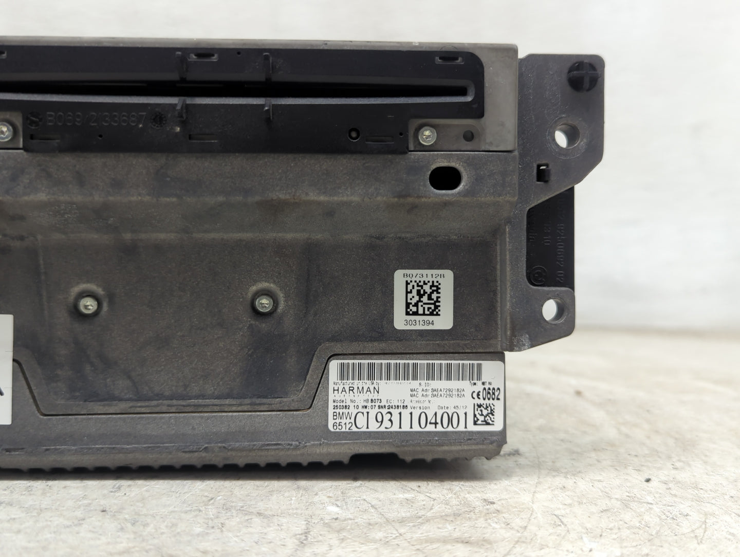 2013-2014 Bmw 528 Radio AM FM Cd Player Receiver Replacement P/N:HB8073 9311104001 Fits Fits 2013 2014 2015 OEM Used Auto Pa