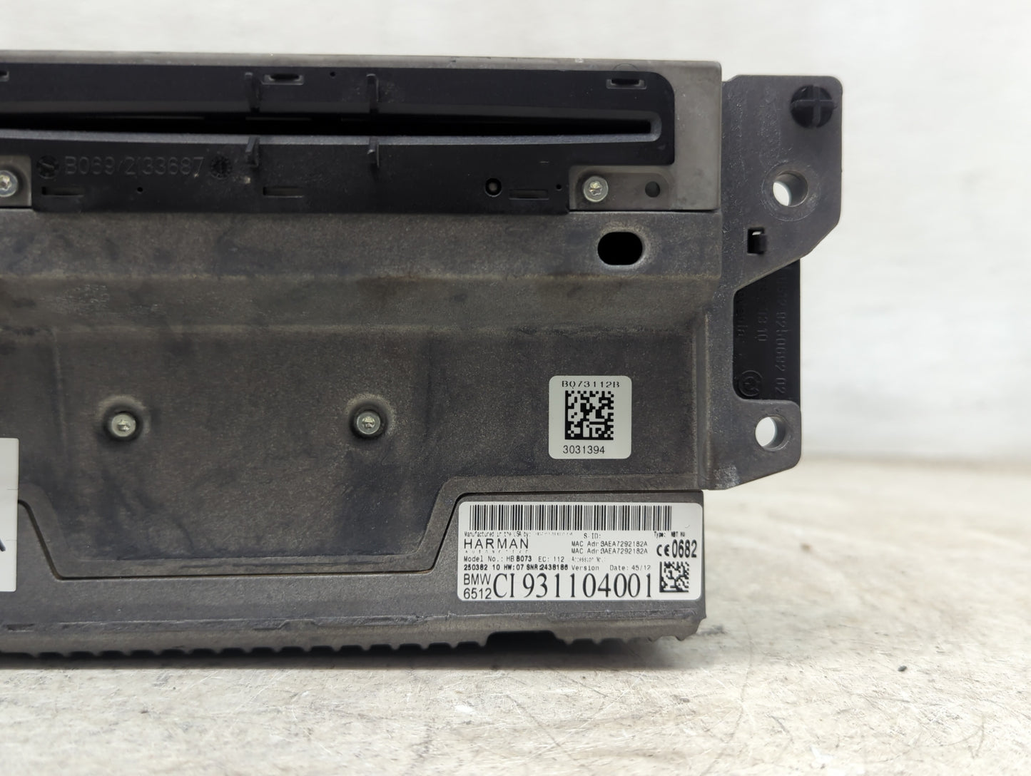 2013-2014 Bmw 528 Radio AM FM Cd Player Receiver Replacement P/N:HB8073 9311104001 Fits Fits 2013 2014 2015 OEM Used Auto Pa