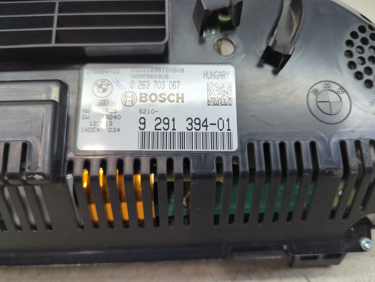 2013 Bmw 528 Instrument Cluster Speedometer Gauges P/N:9291394-01 0263703067, 173884-10 Miles: Fits OEM Used Auto Parts - Oe