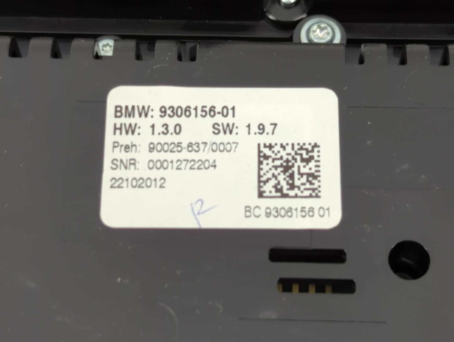 2011-2016 Bmw 528i Climate Control Module Temperature AC/Heater Replacement P/N:9306156-01 Fits Fits 2011 2012 2013 2014 201