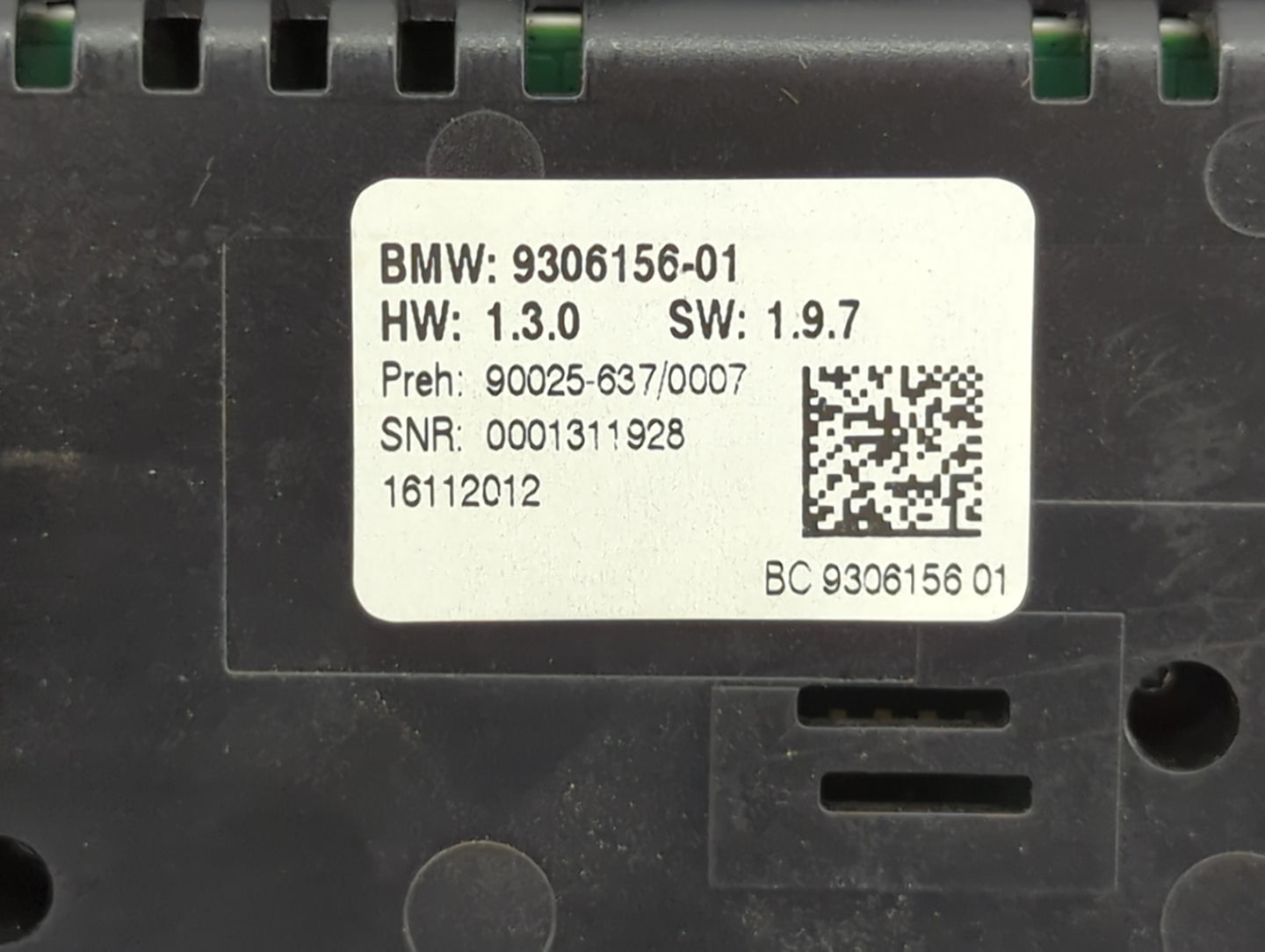 2011-2015 Bmw 528i Climate Control Module Temperature AC/Heater Replacement P/N:9306156-01 90025-637/0007 Fits OEM Used Auto