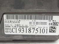 2013 Bmw 528i Radio AM FM Cd Player Receiver Replacement P/N:HB8073 CI931875101, 6512CI931875101 Fits Fits 2012 2014 OEM Use