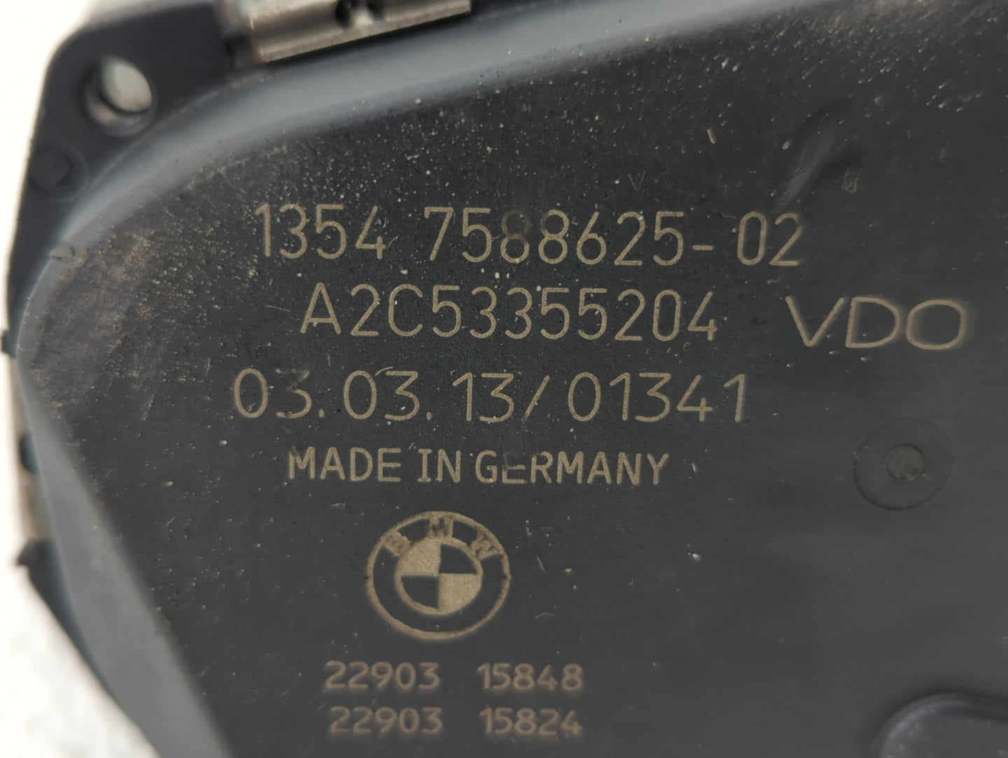 2012-2016 Bmw 528i Throttle Body P/N:1354 7588625-02 1354 7588625-03 Fits Fits 2012 2013 2014 2015 2016 2017 2018 OEM Used A
