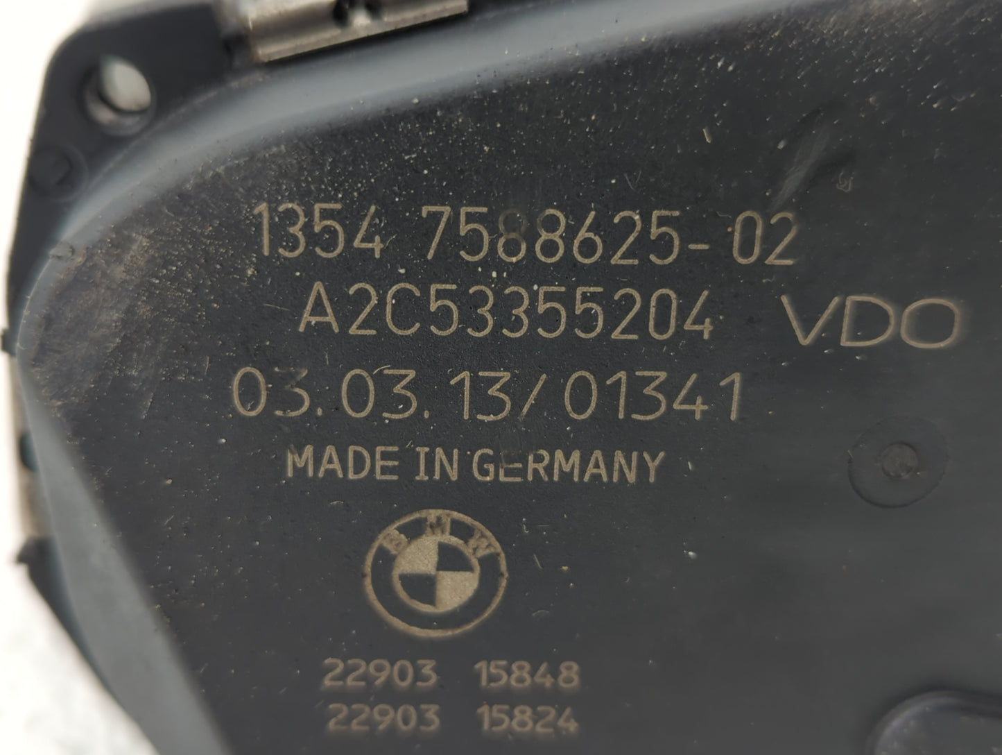 2012-2016 Bmw 528i Throttle Body P/N:1354 7588625-02 1354 7588625-03 Fits Fits 2012 2013 2014 2015 2016 2017 2018 OEM Used A