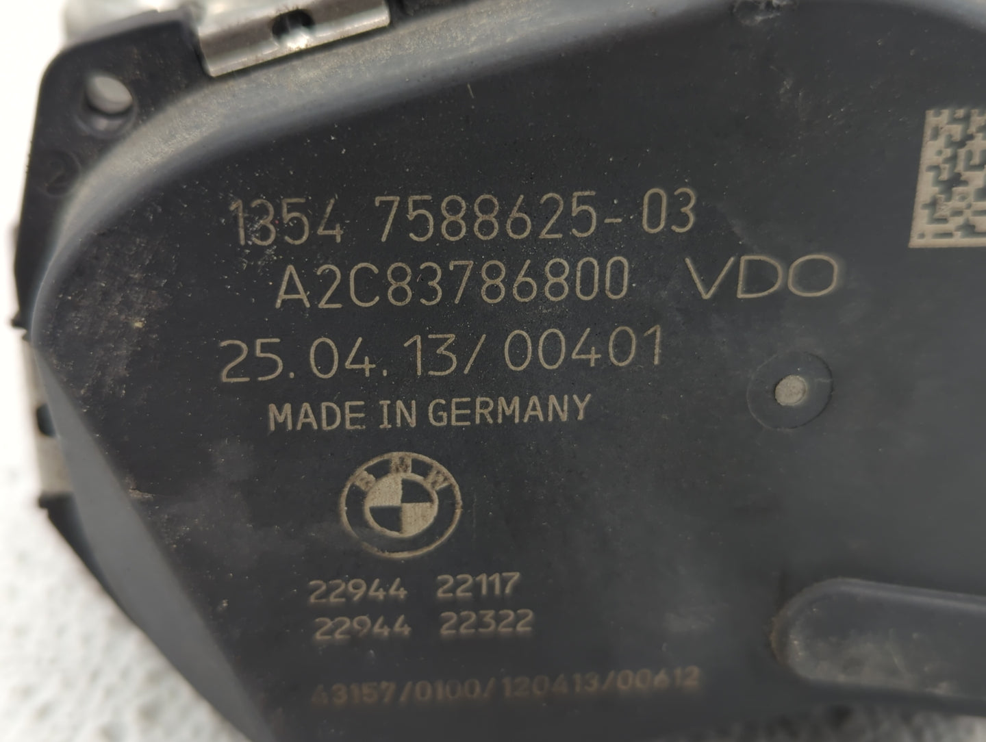 2012-2016 Bmw 528i Throttle Body P/N:1354 7588625-03 Fits Fits 2012 2013 2014 2015 2016 2017 2018 OEM Used Auto Parts - Oemu